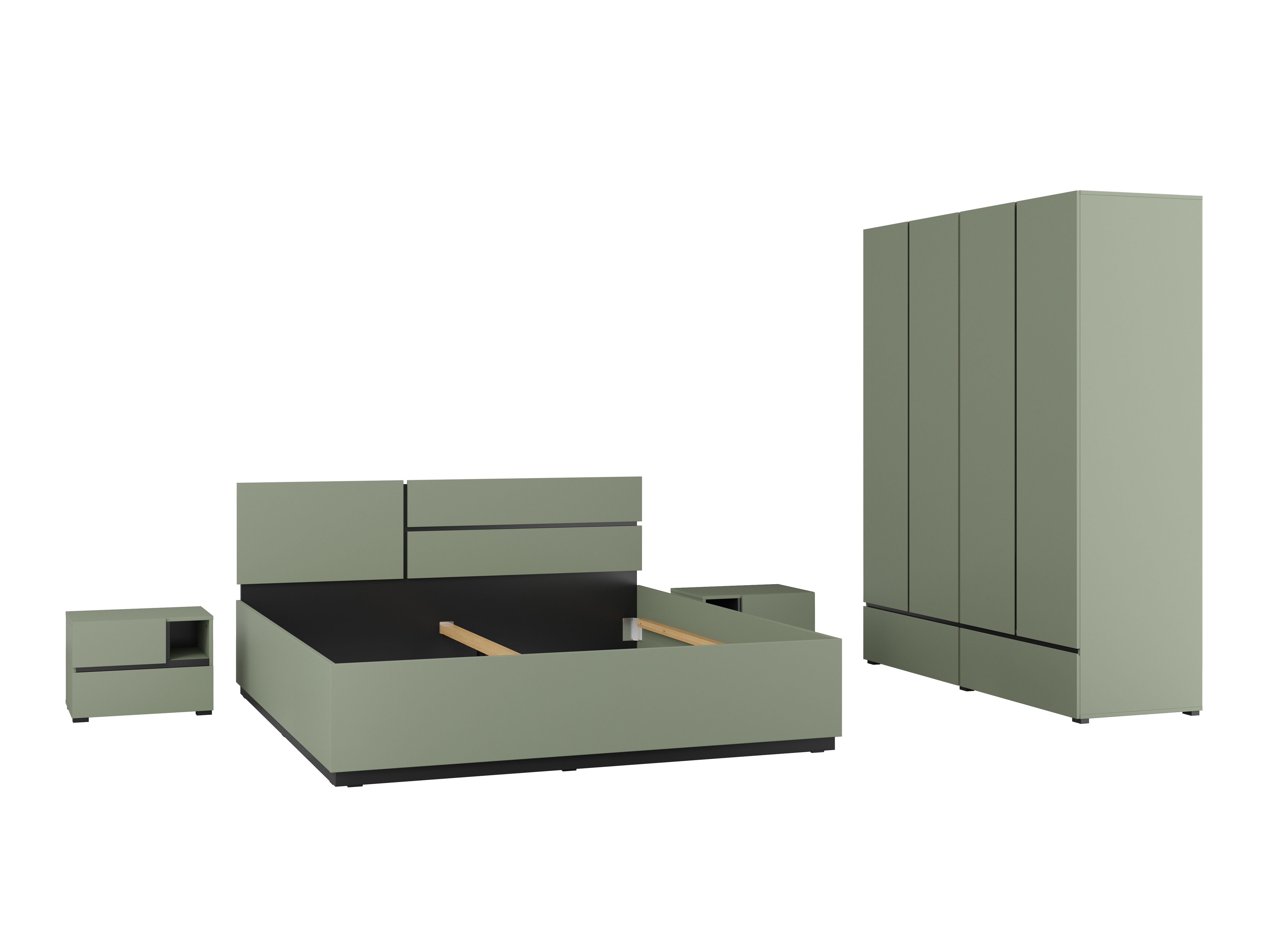 Set dormitor Alfere 124 (Verde)
