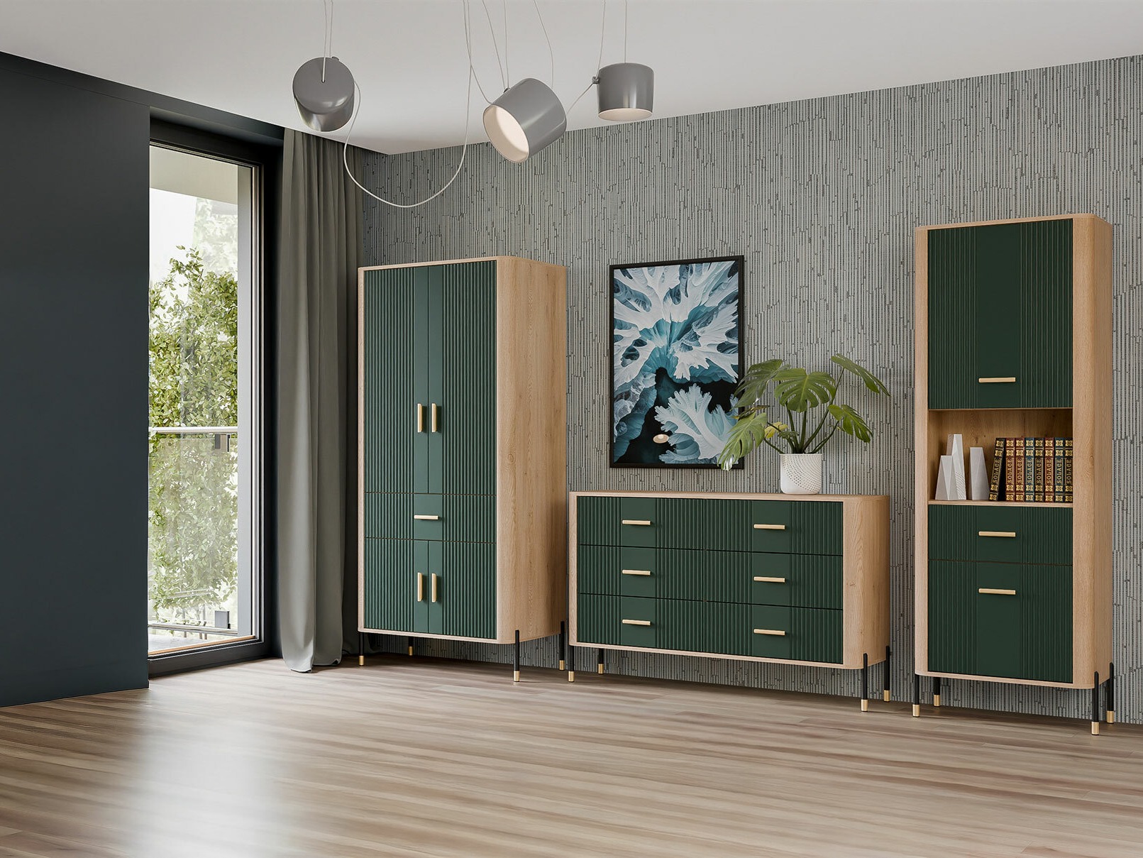 Comodă Flosora 111 (Verde)