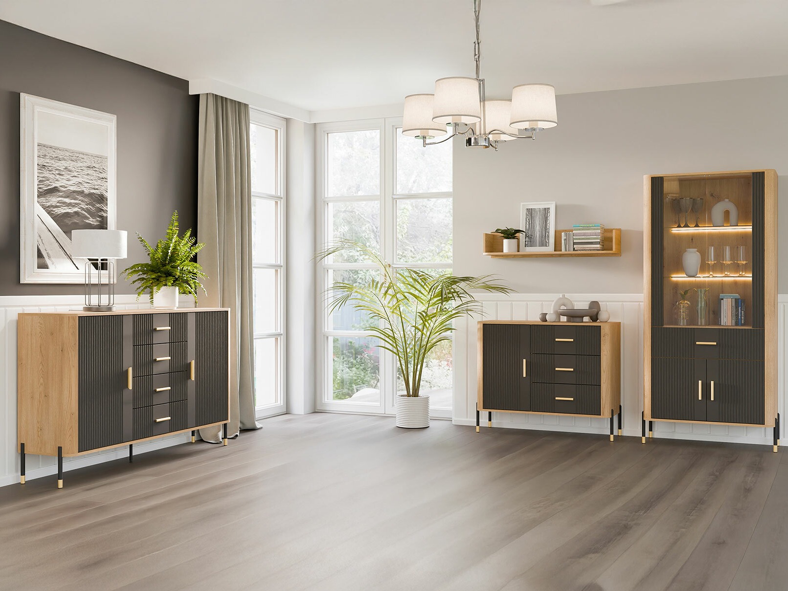 Comodă Flosora 119 (Antracit)