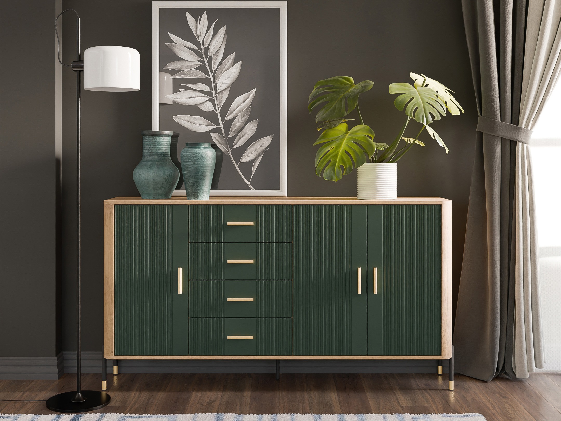 Comodă Flosora 121 (Verde)