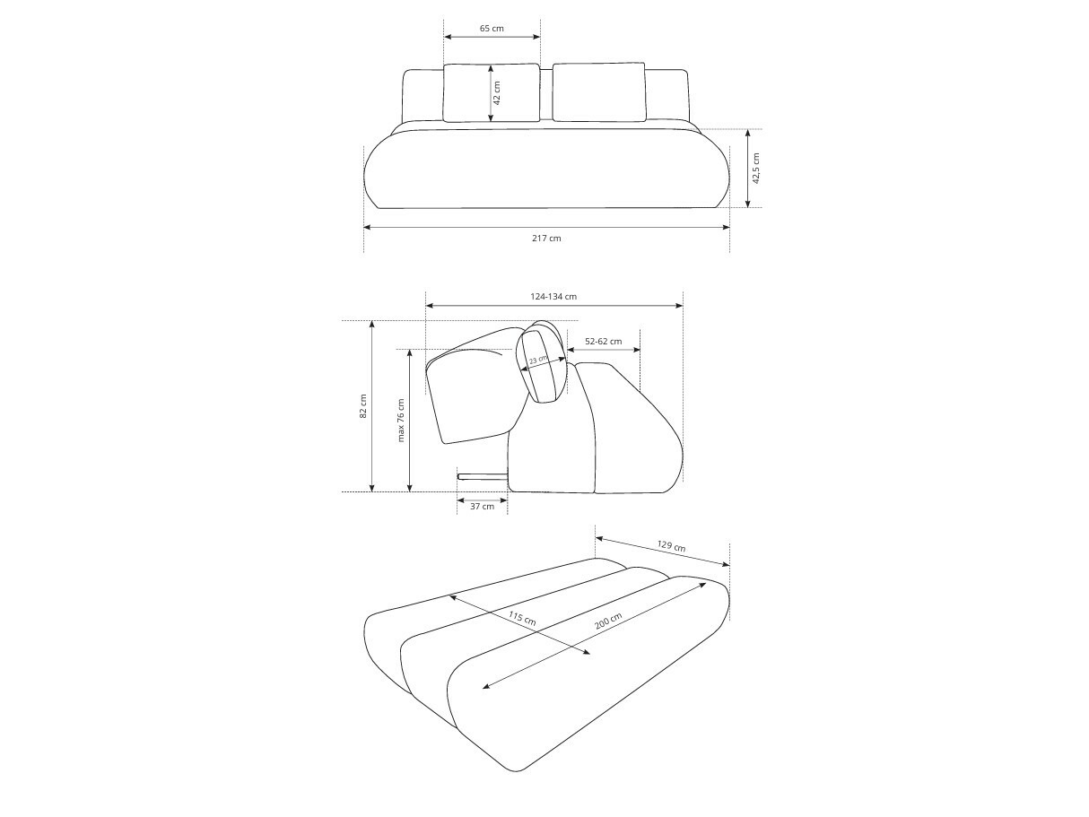 Canapea extensibilă Kingston 193 (Wind 77)