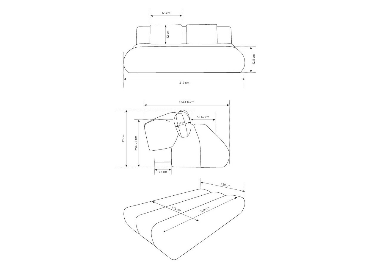 Canapea extensibilă Kingston 193 (Wind 82)
