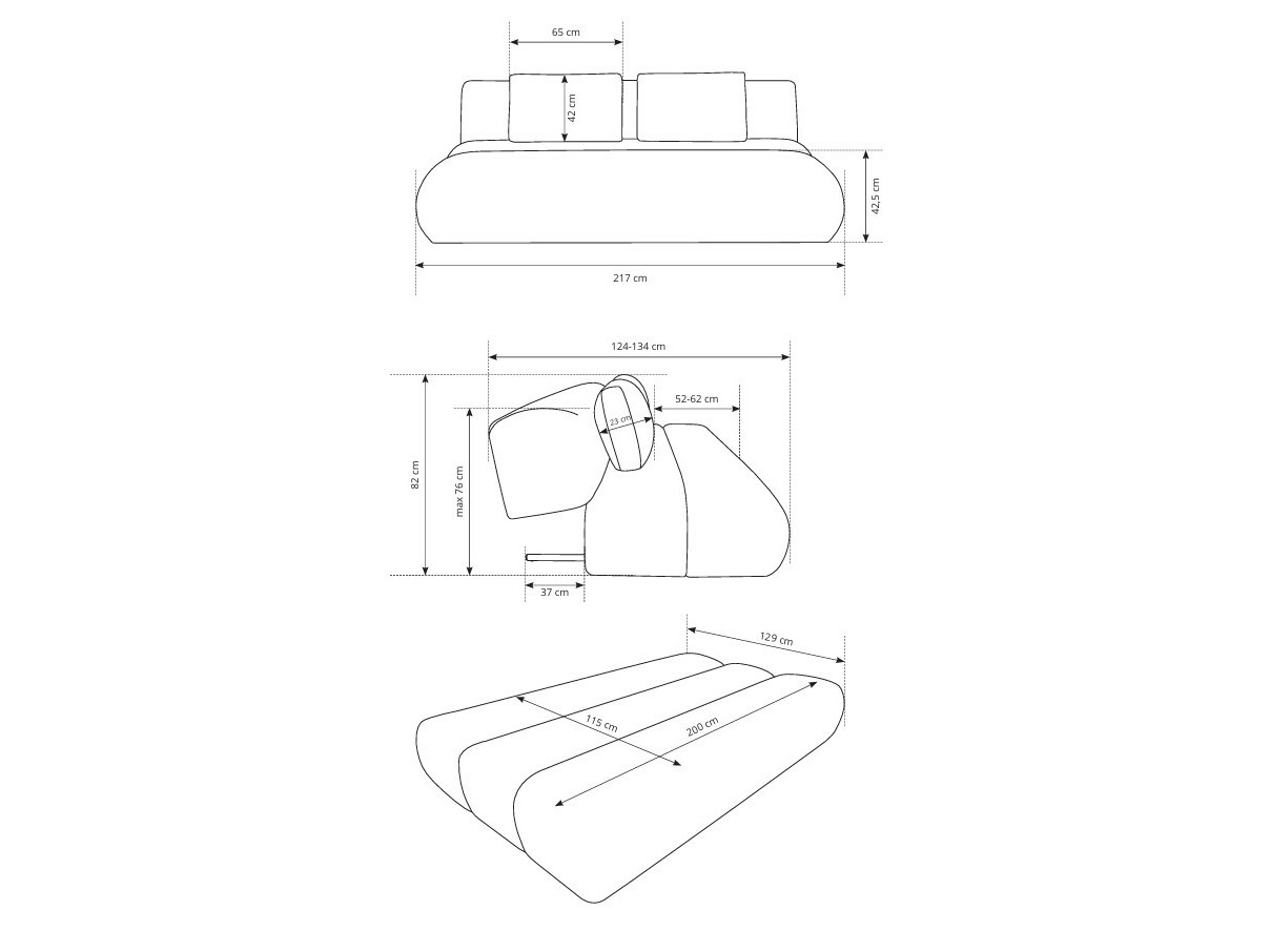 Canapea extensibilă Kingston 193 (Wind 90)