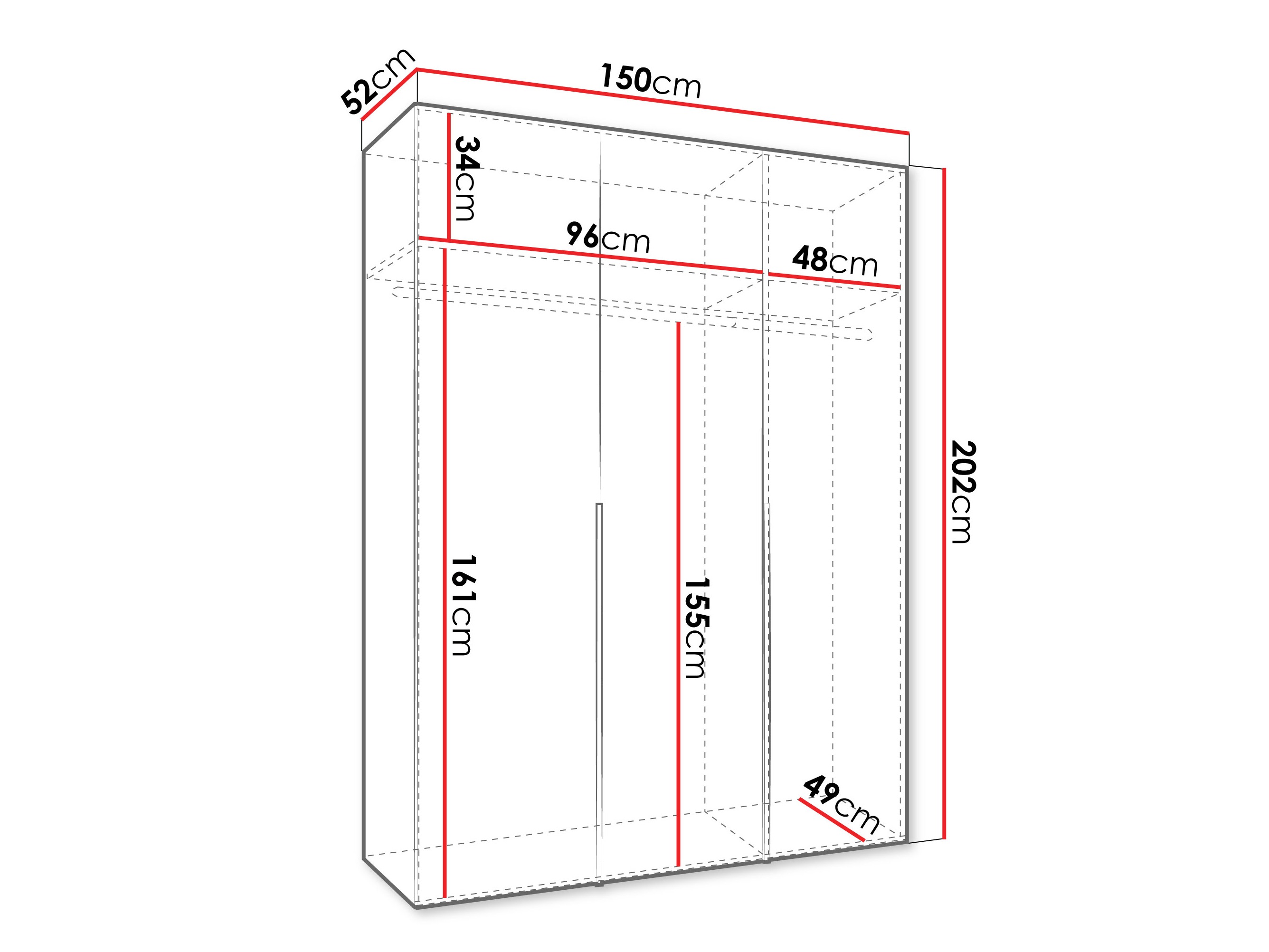 Dulap Hartford 536 (Negru)