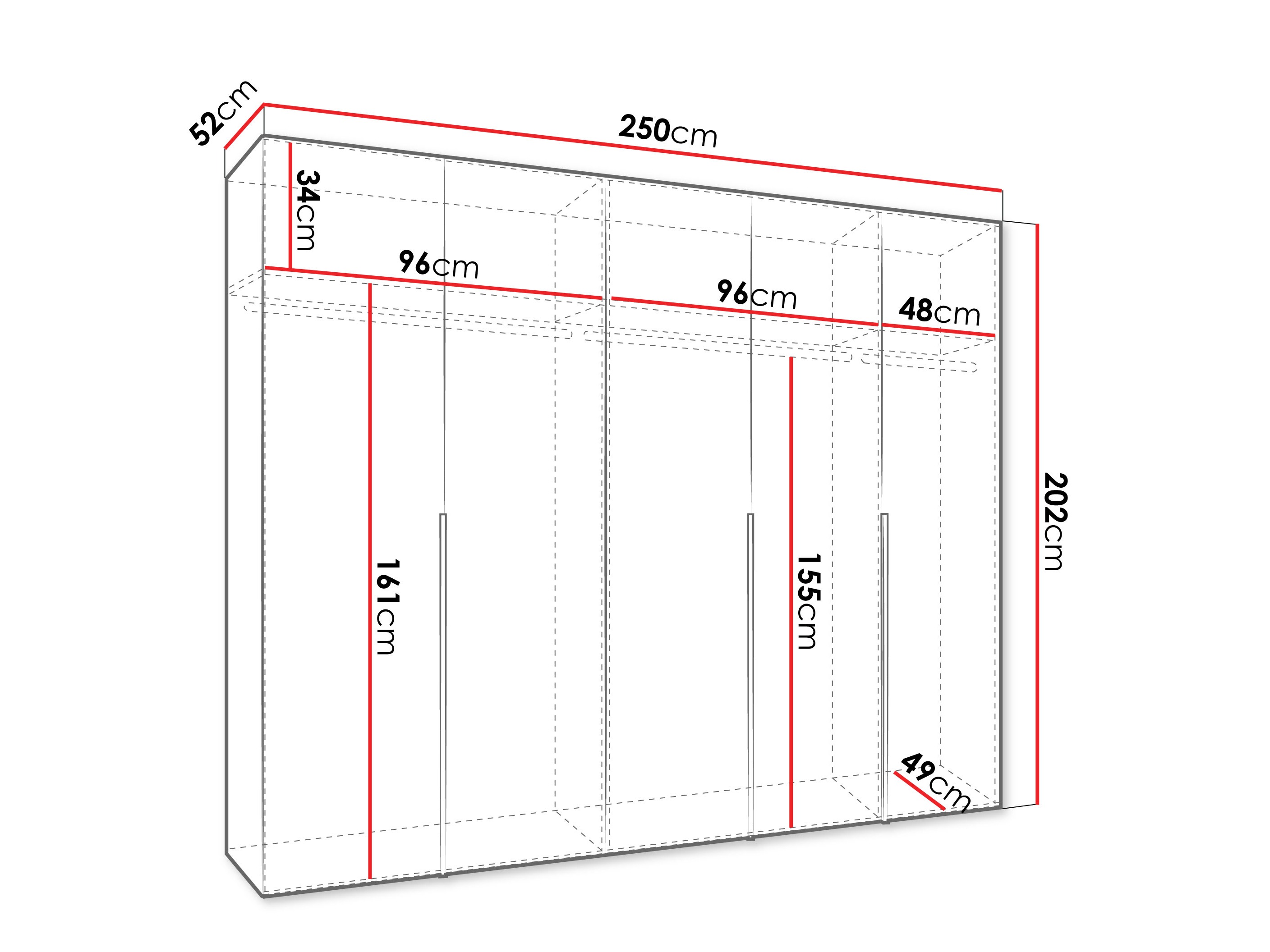 Dulap Hartford 538 (Negru)