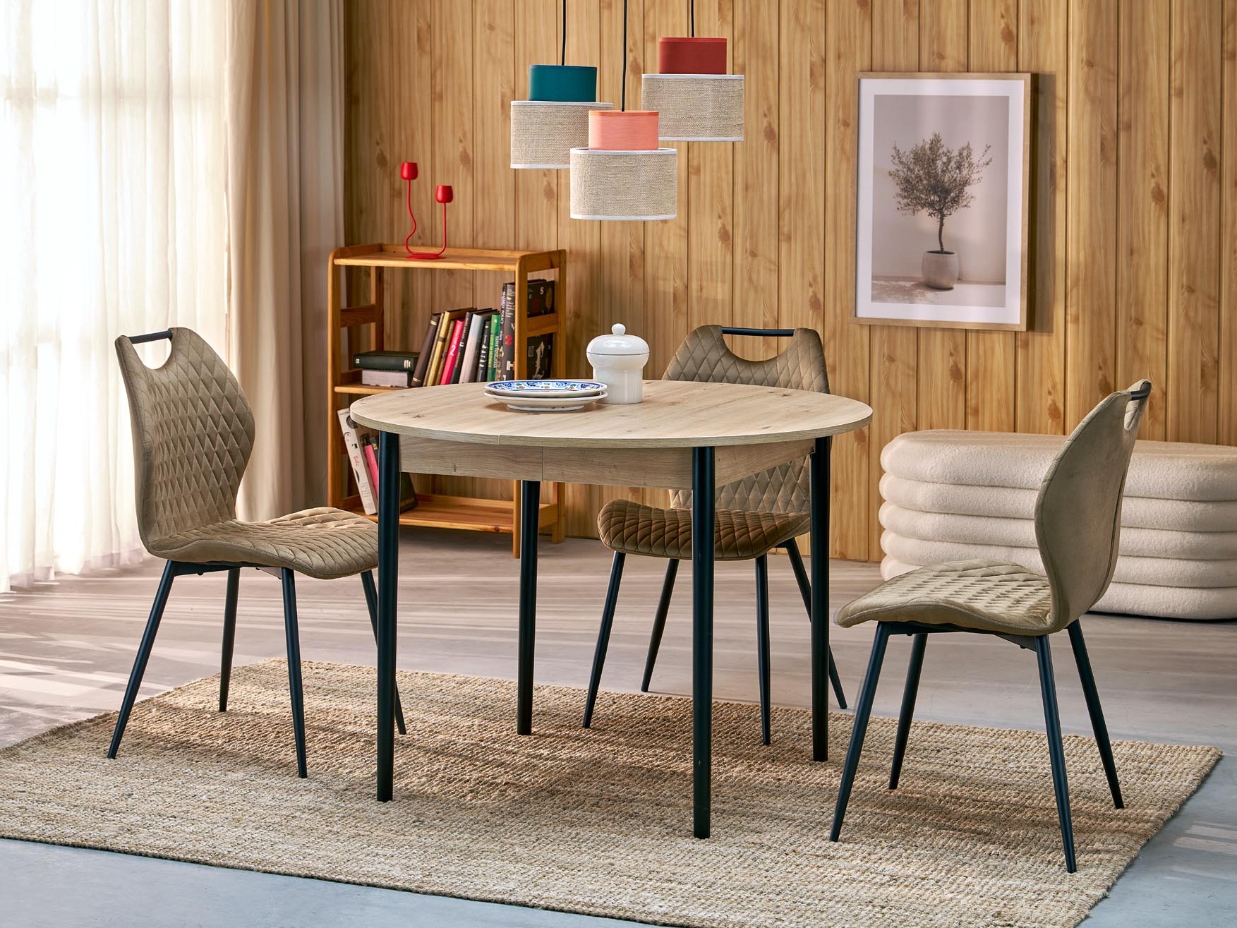 Scaun Houston 2069 (Bej + Negru)