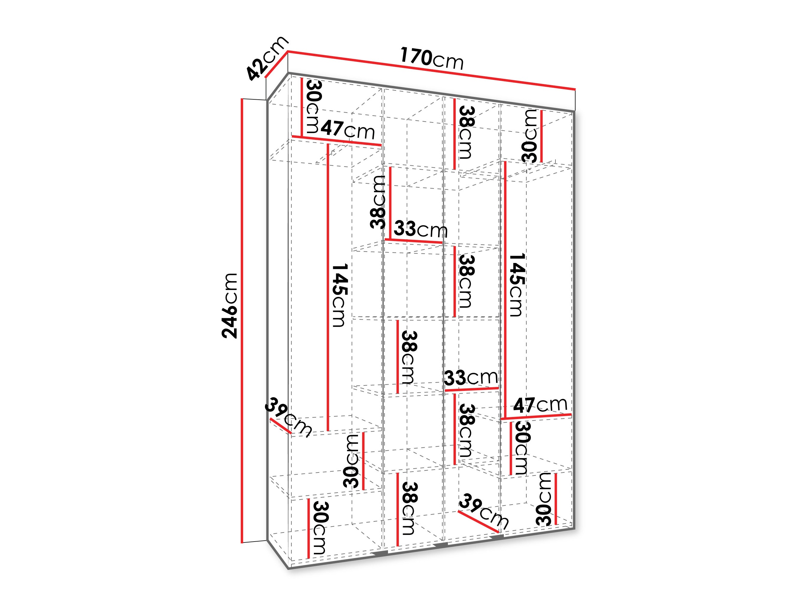 Dulap Hartford 564 (Alb)