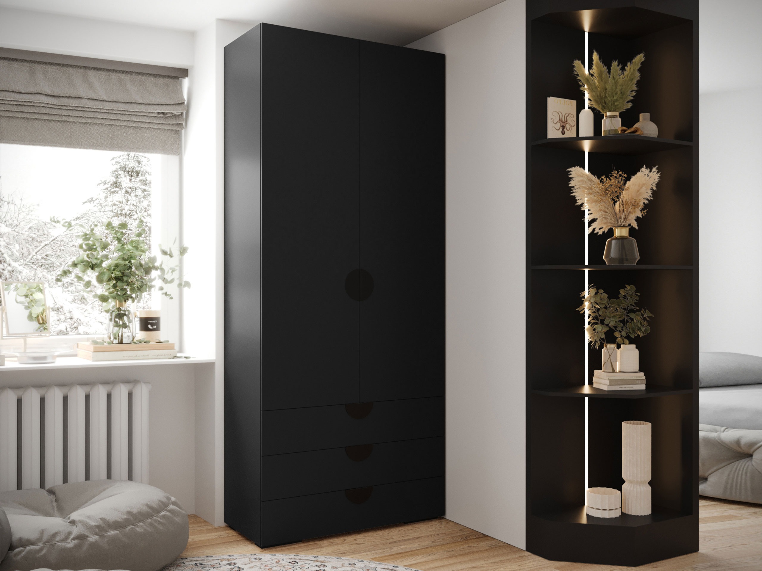 Dulap Hartford 565 (Negru)