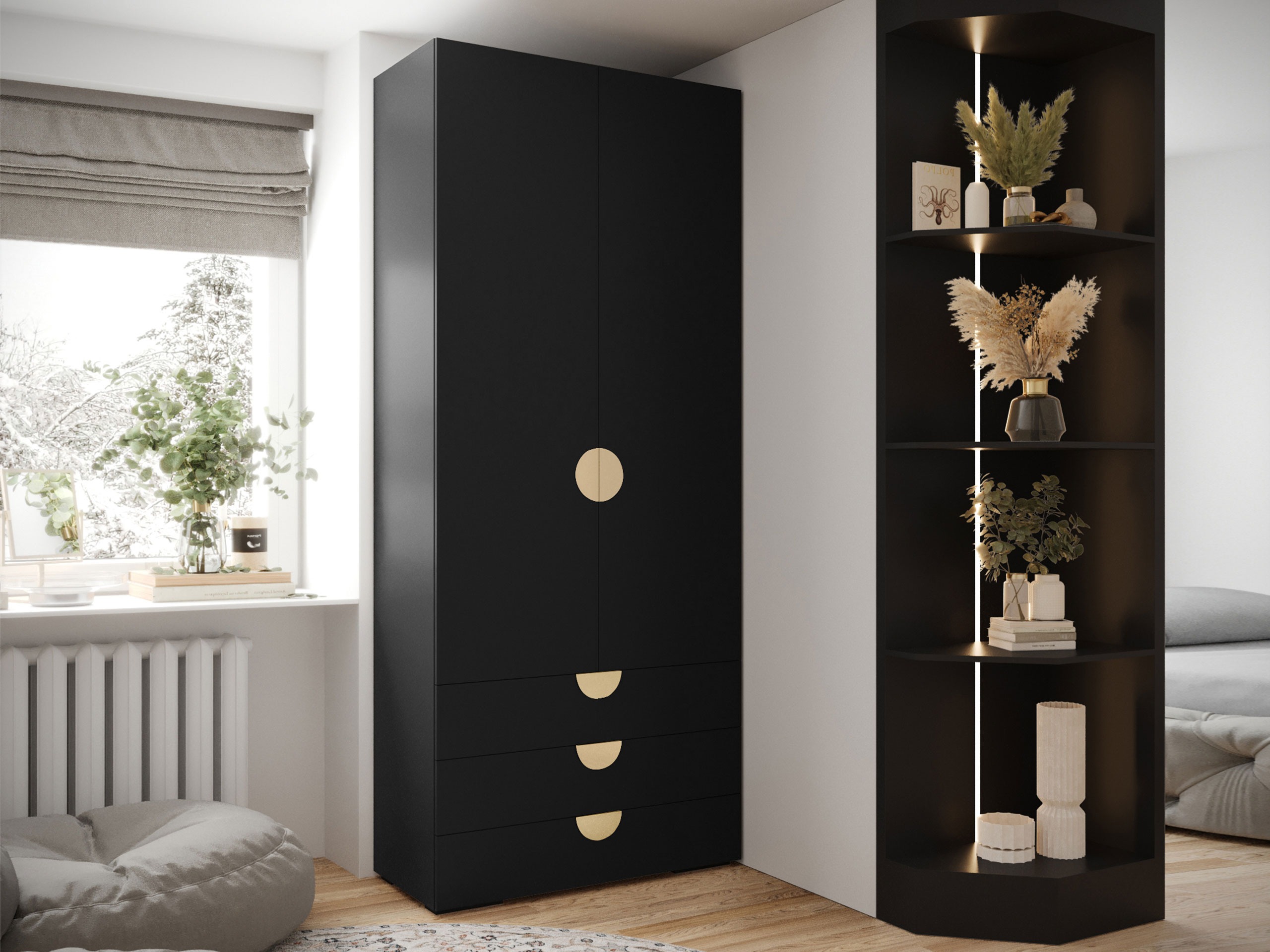 Dulap Hartford 565 (Negru)