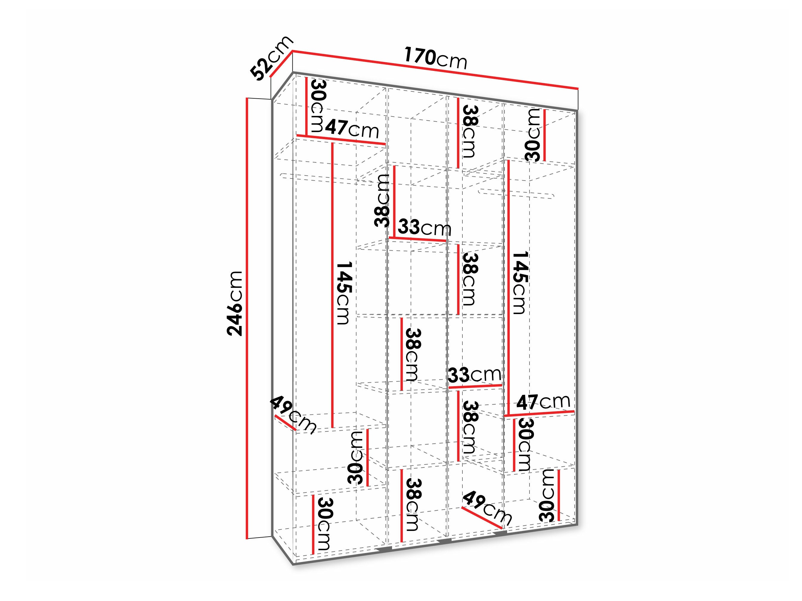 Dulap Hartford 570 (Alb)