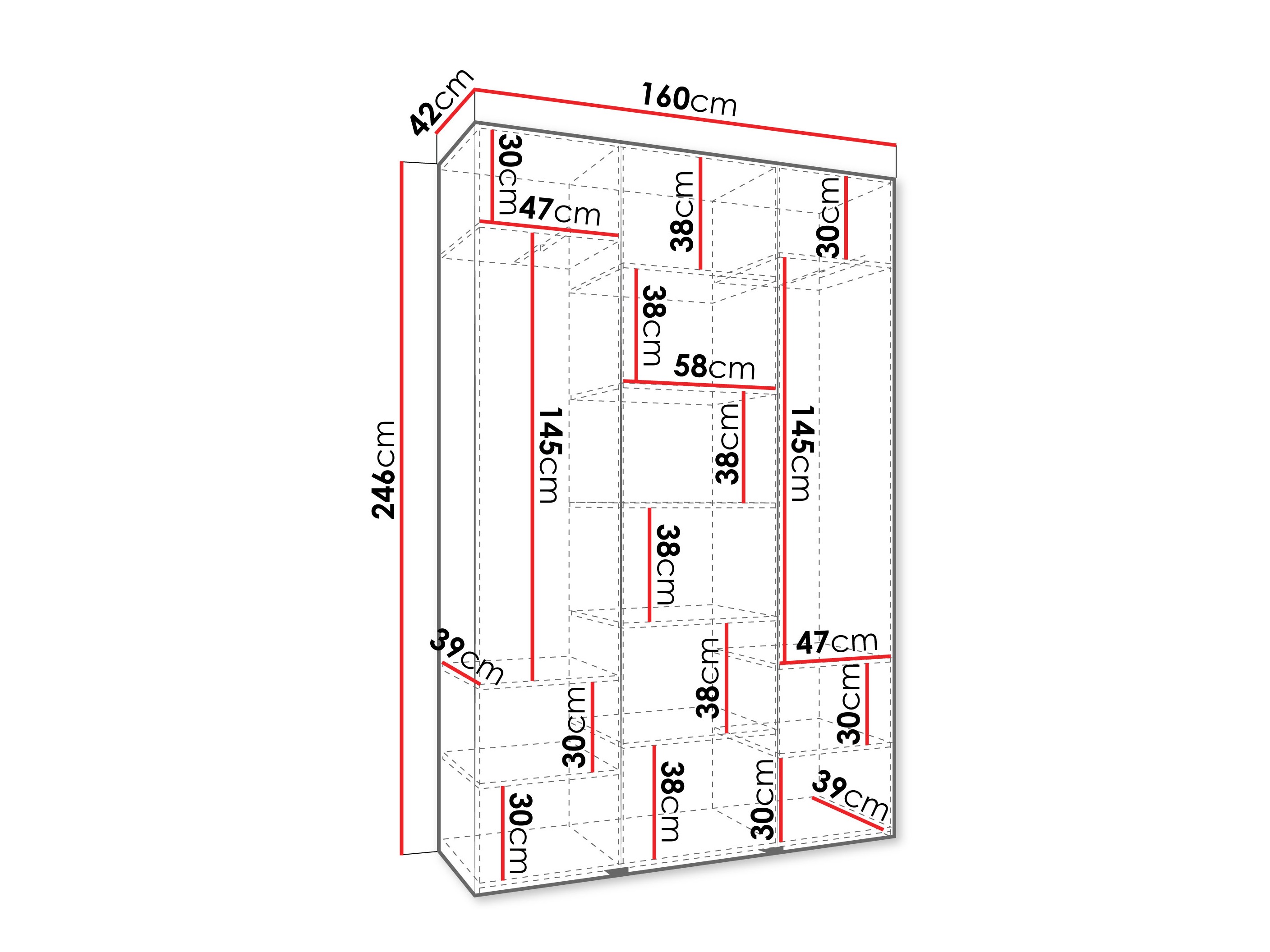 Dulap Hartford 571 (Alb)