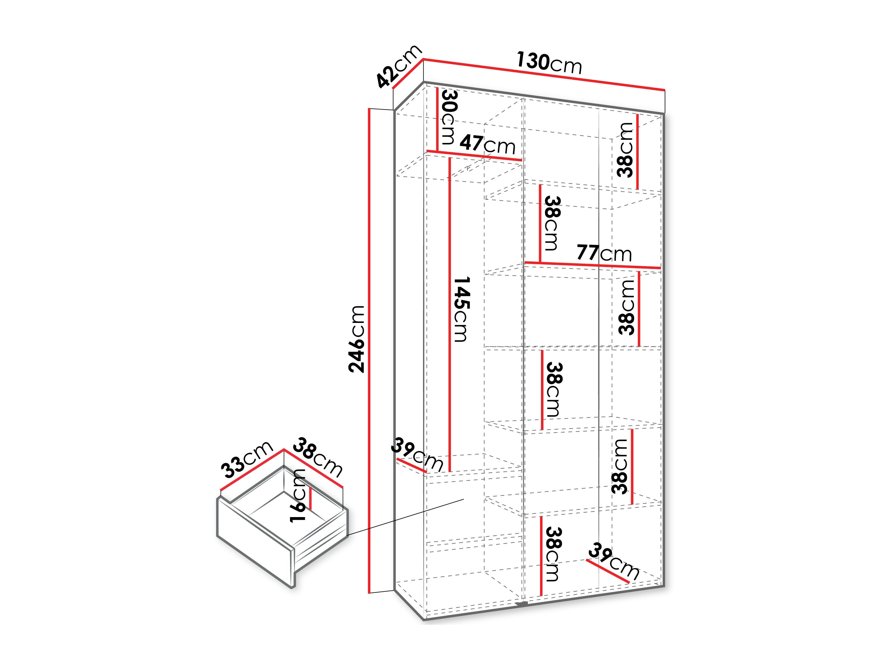 Dulap Hartford 544 (Cașmir)