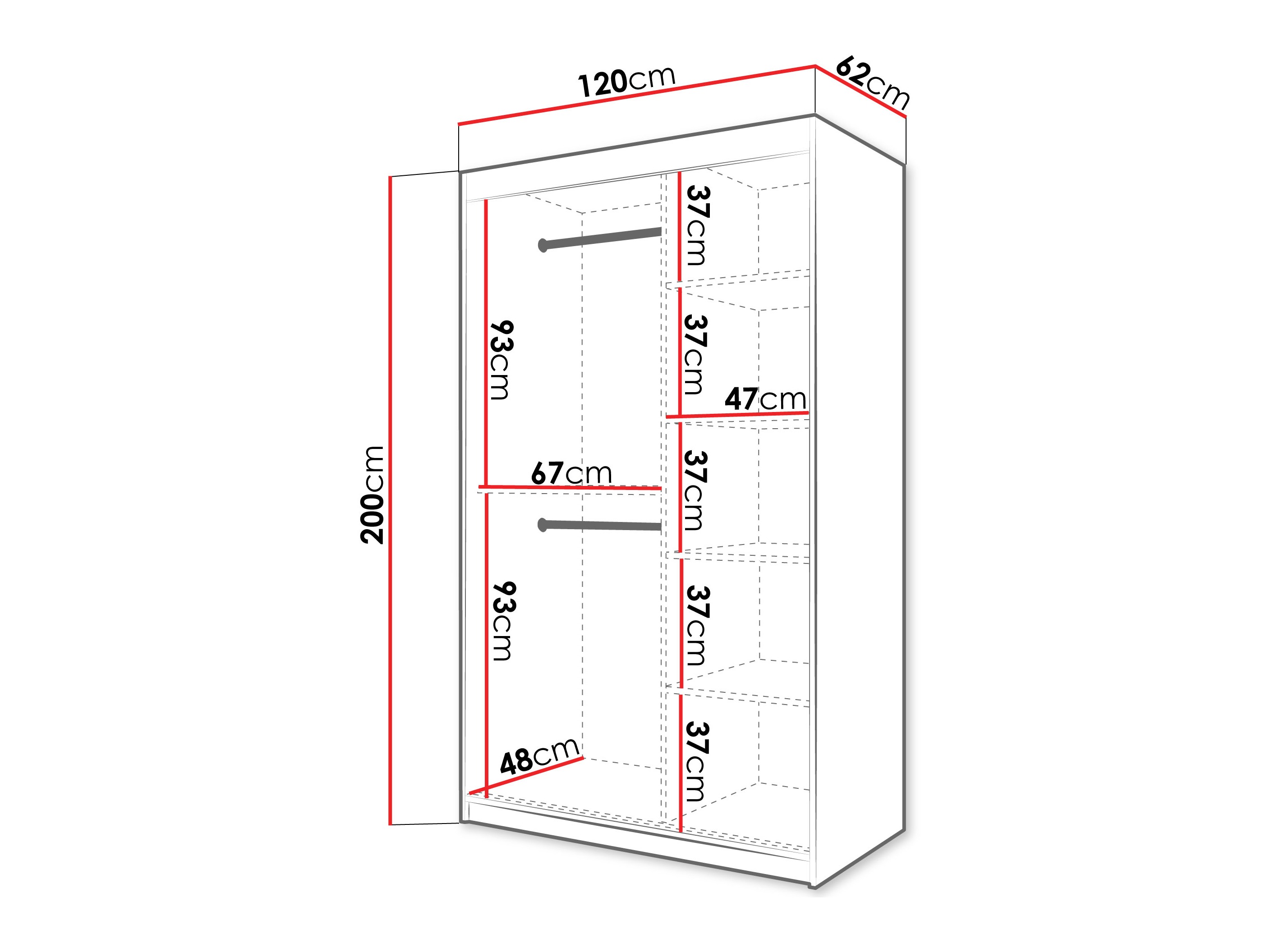 Dulap Hartford 578 (Negru)