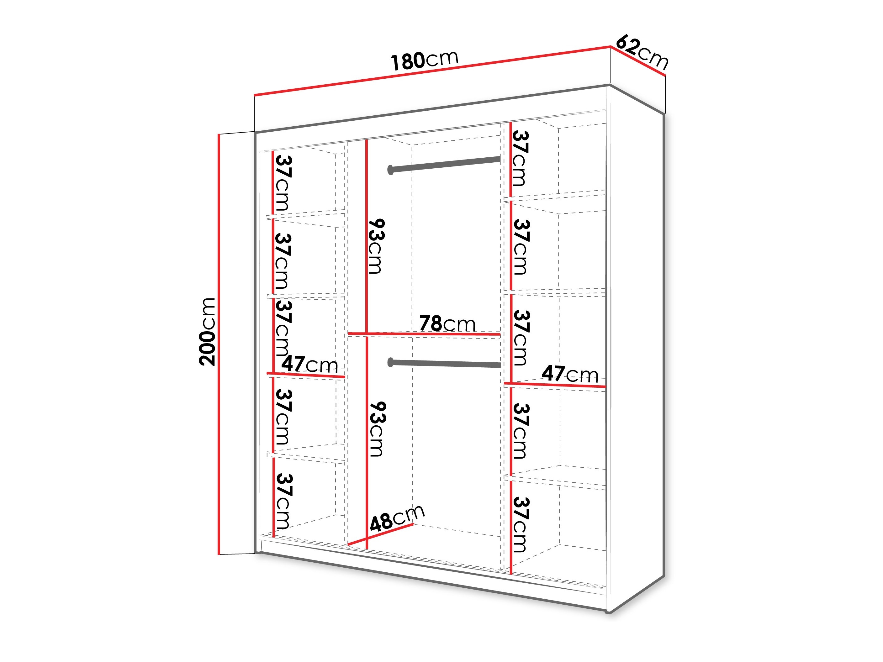 Dulap Hartford 578 (Negru)