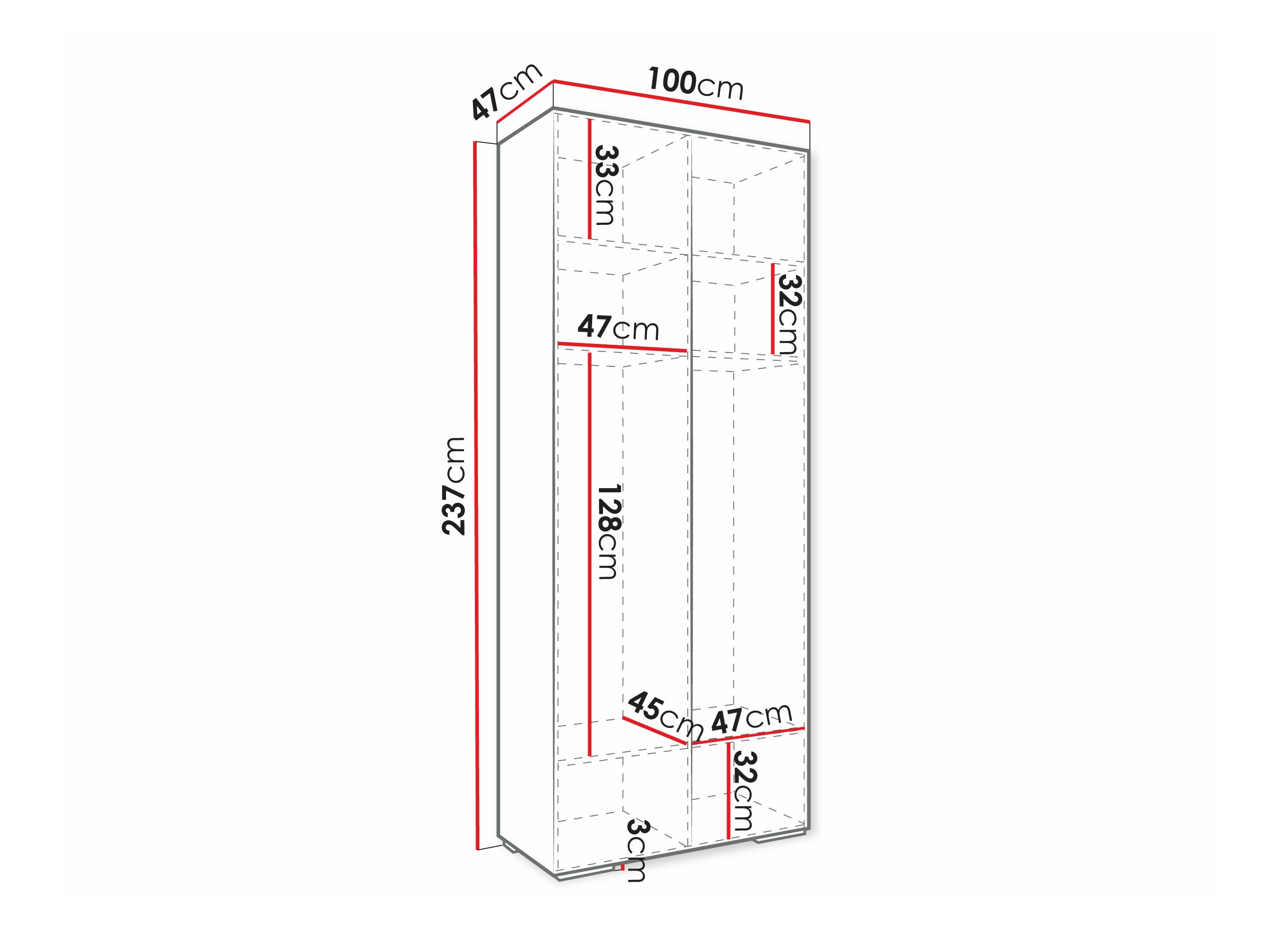 Dulap Hartford 405 (Negru)