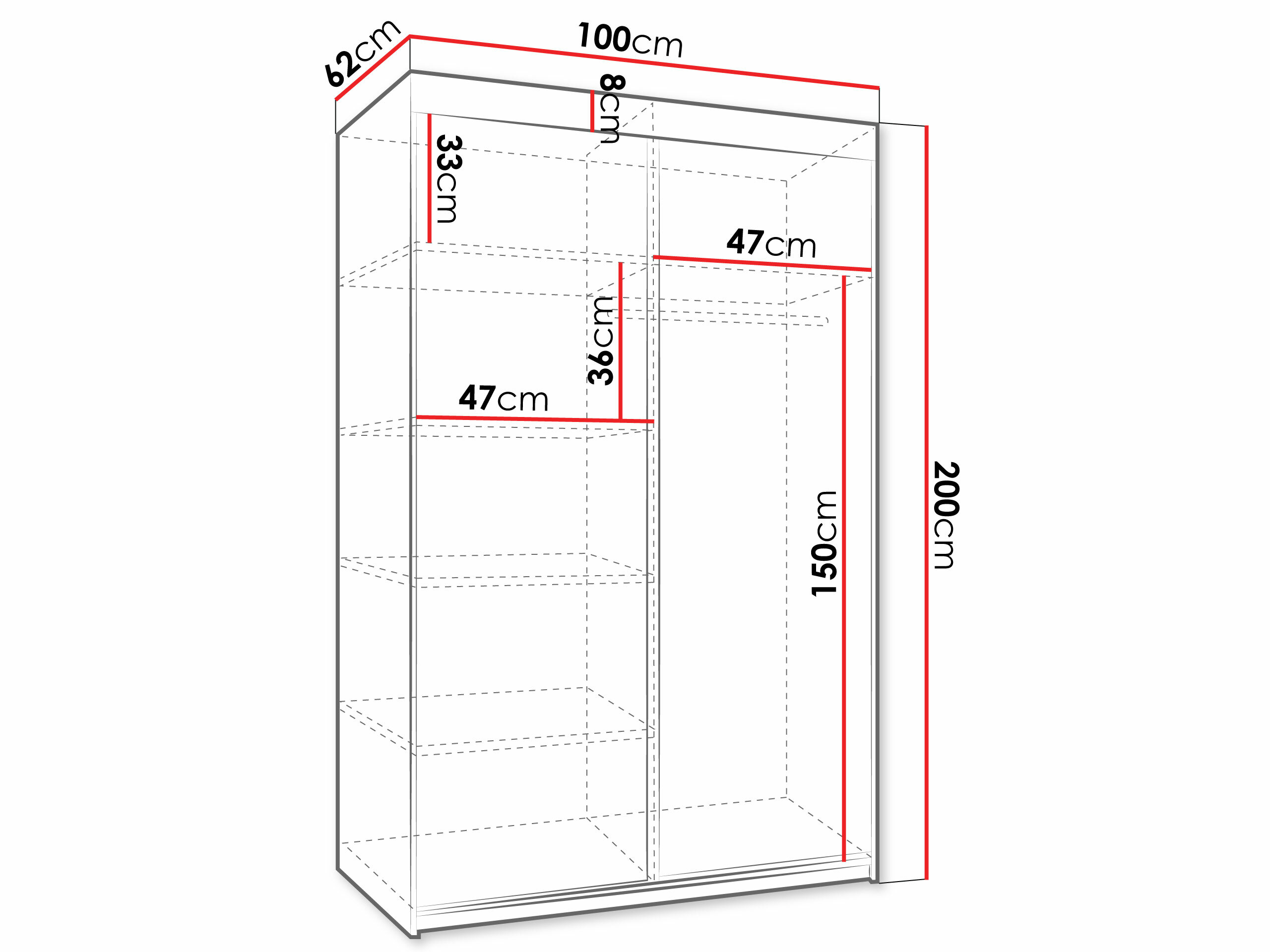 Dulap Dover 104 (Stejar Sonoma)