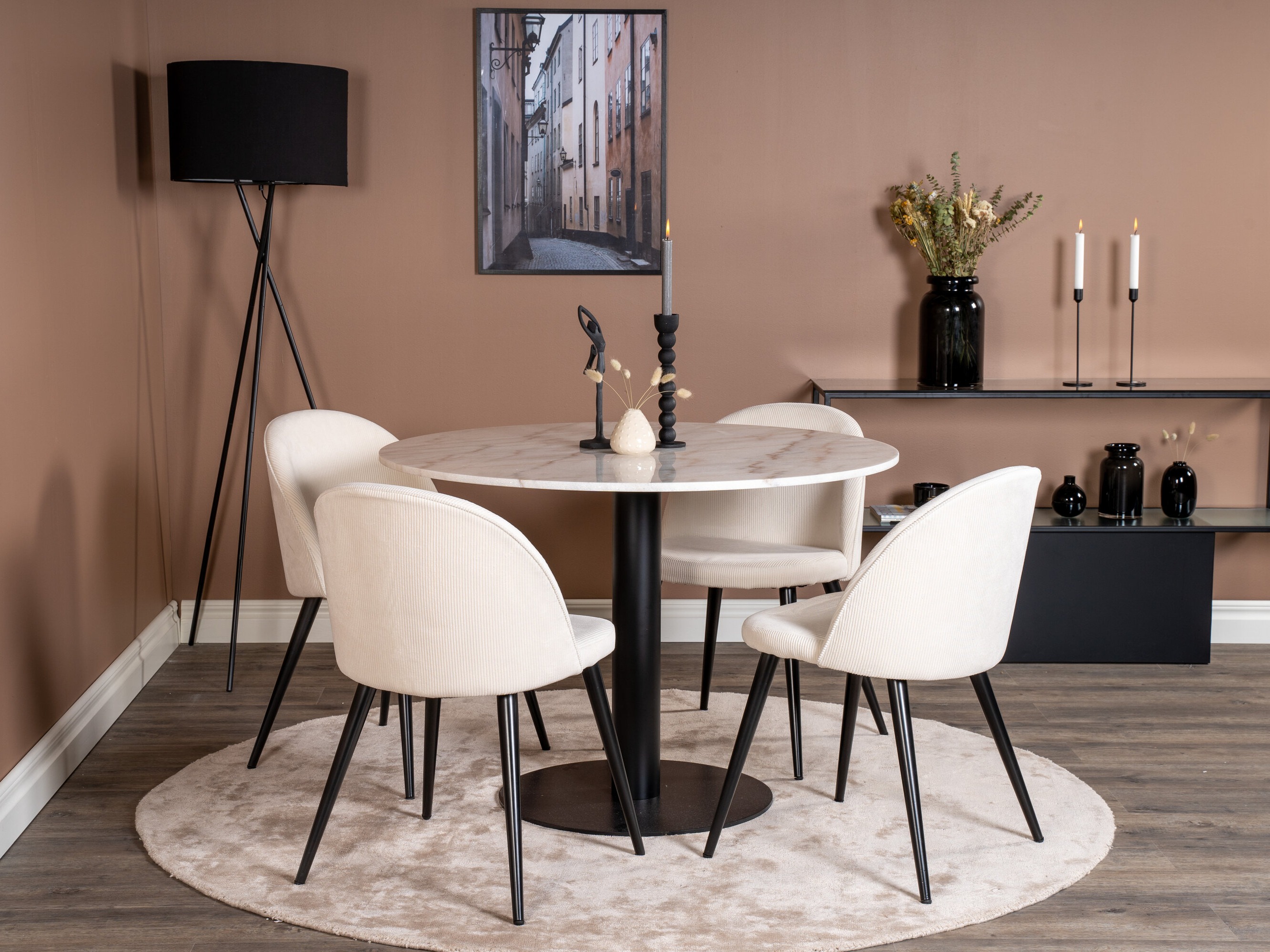 Set de mese Dallas 1297 (Bej + Negru)