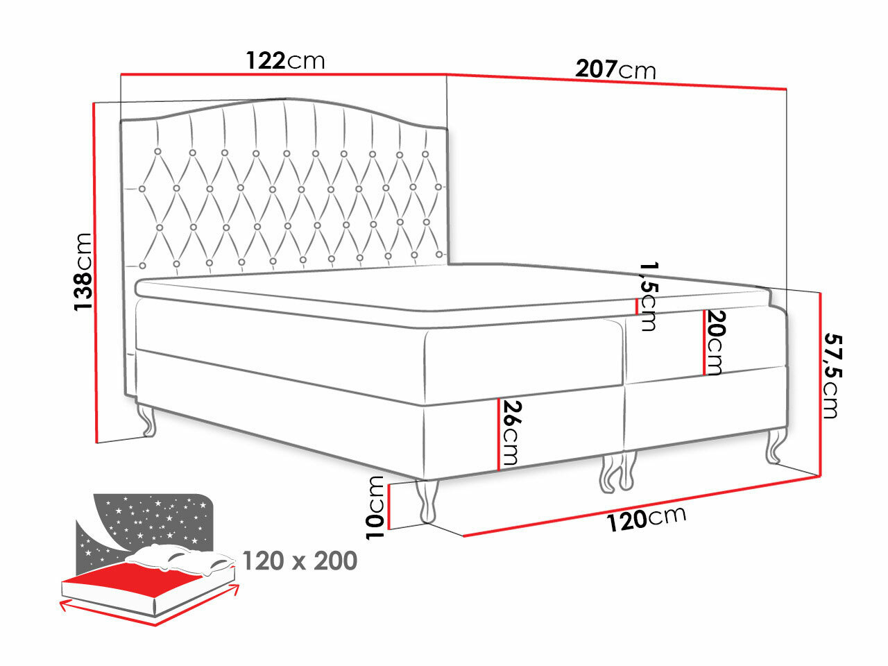 Pat boxspring Urbs (Kronos 07)