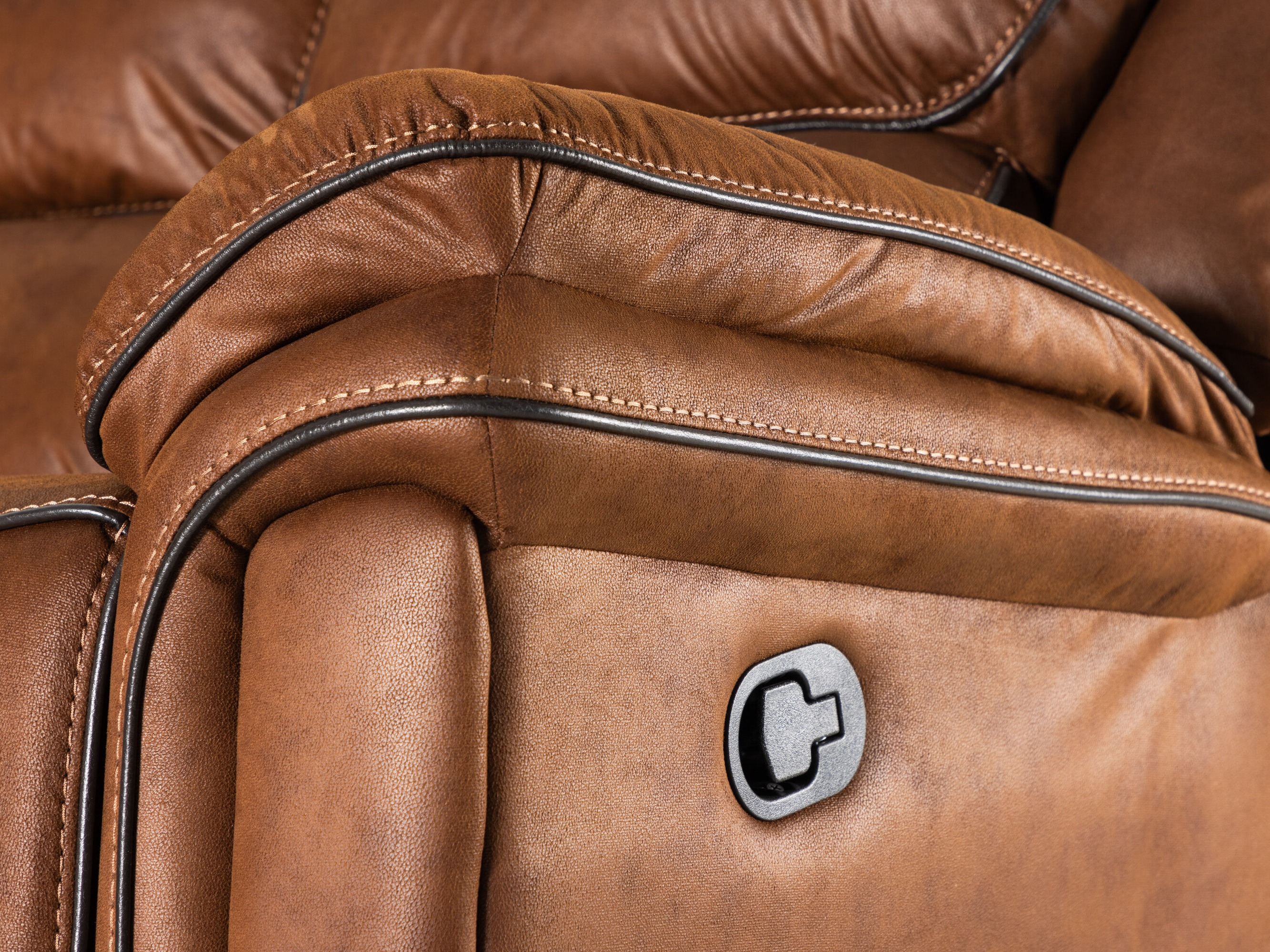 Colțar cu recliner Dallas 4723 (Maro)