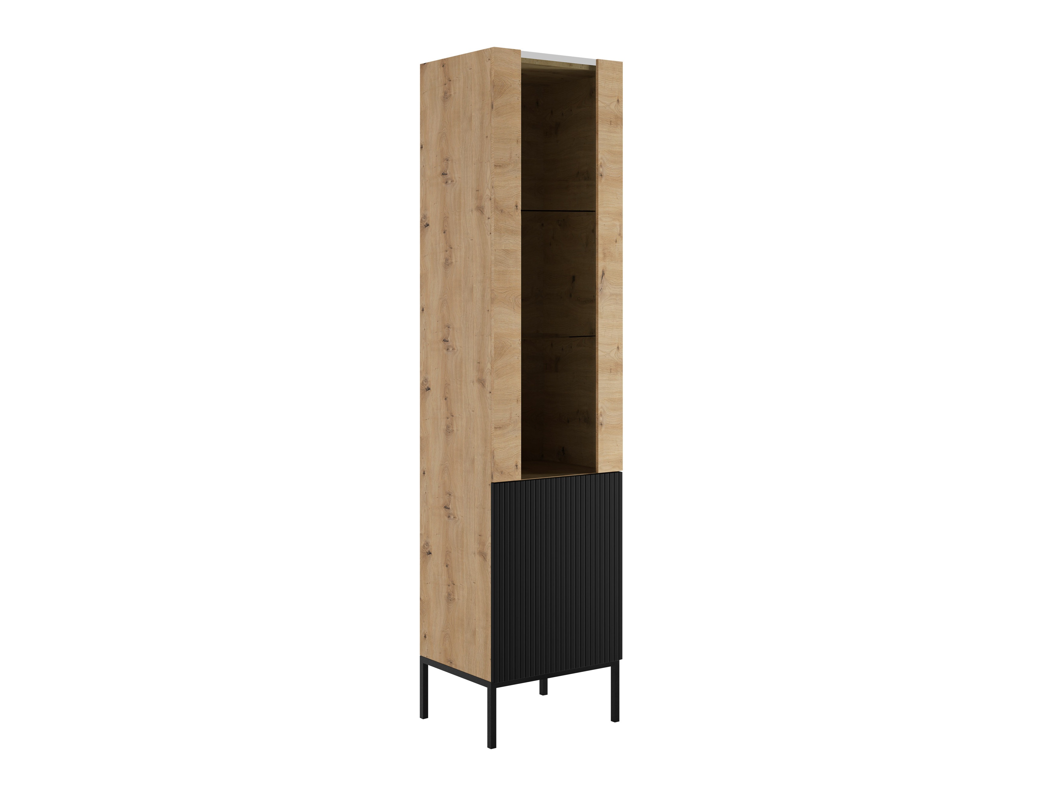 Raft Lunole 112 (Stejar artizan + Negru)