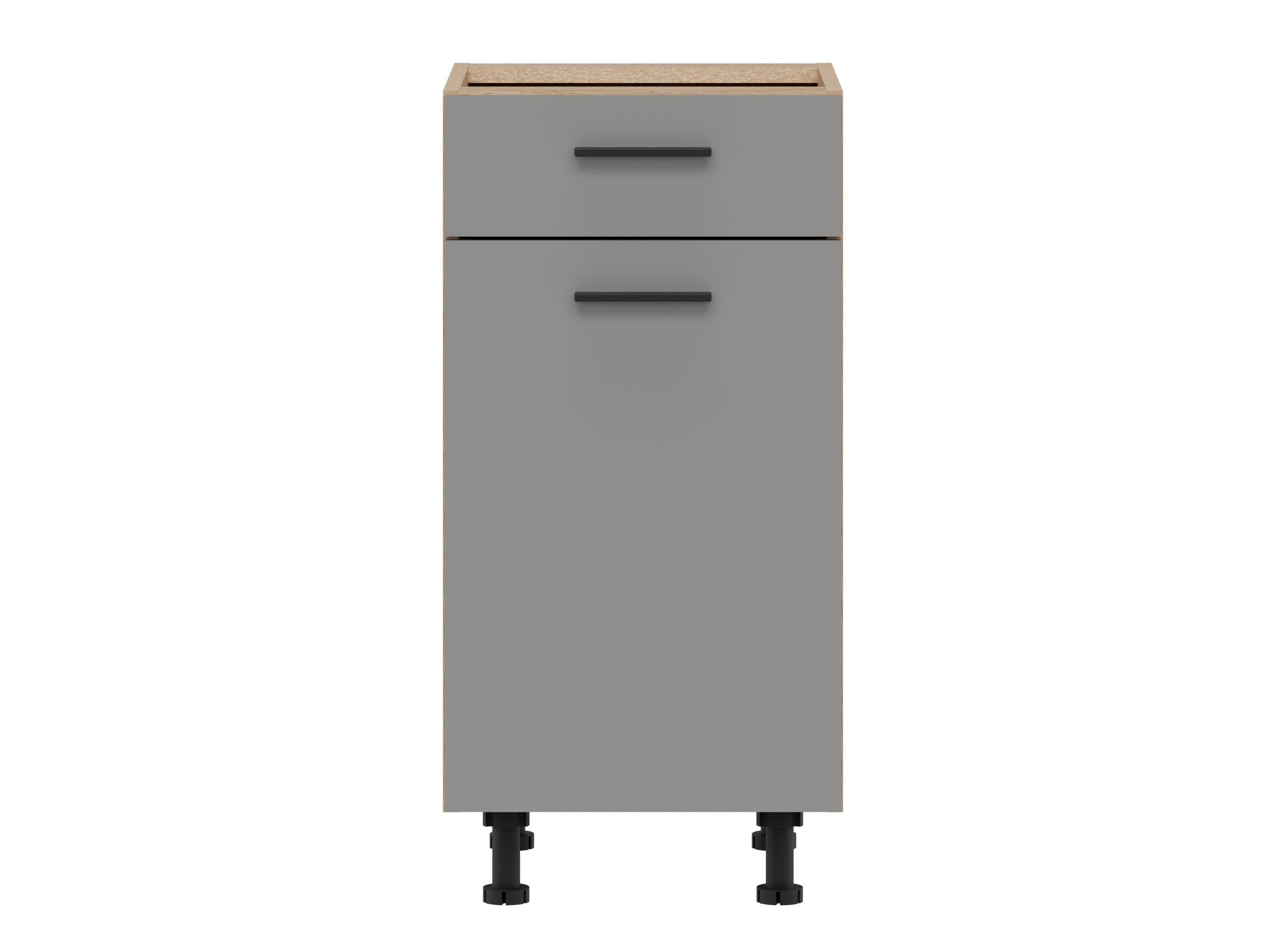 Dulap modular cu sertar și uși Ati Grey 102