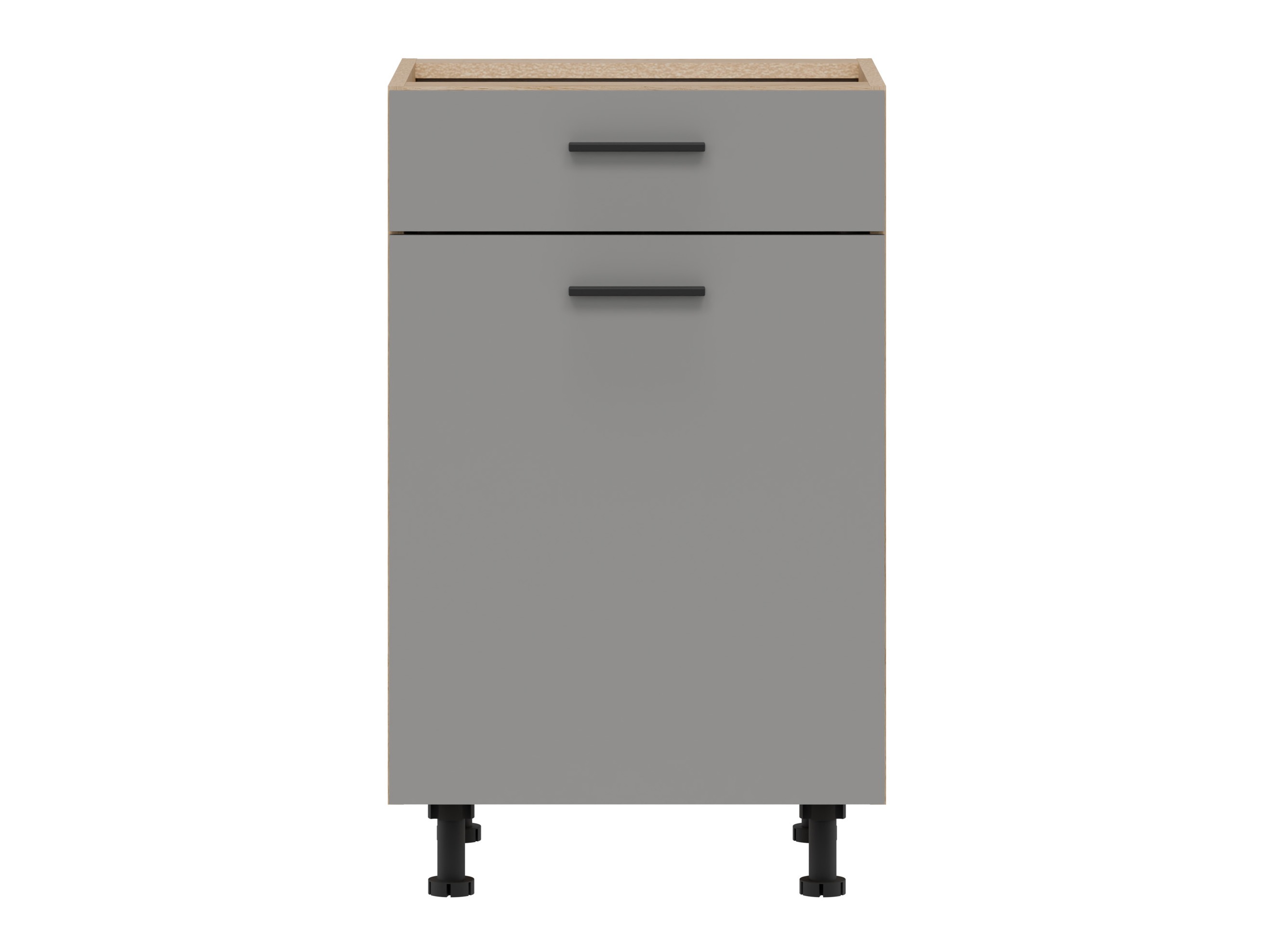 Dulap modular cu sertar și uși Ati Grey 104
