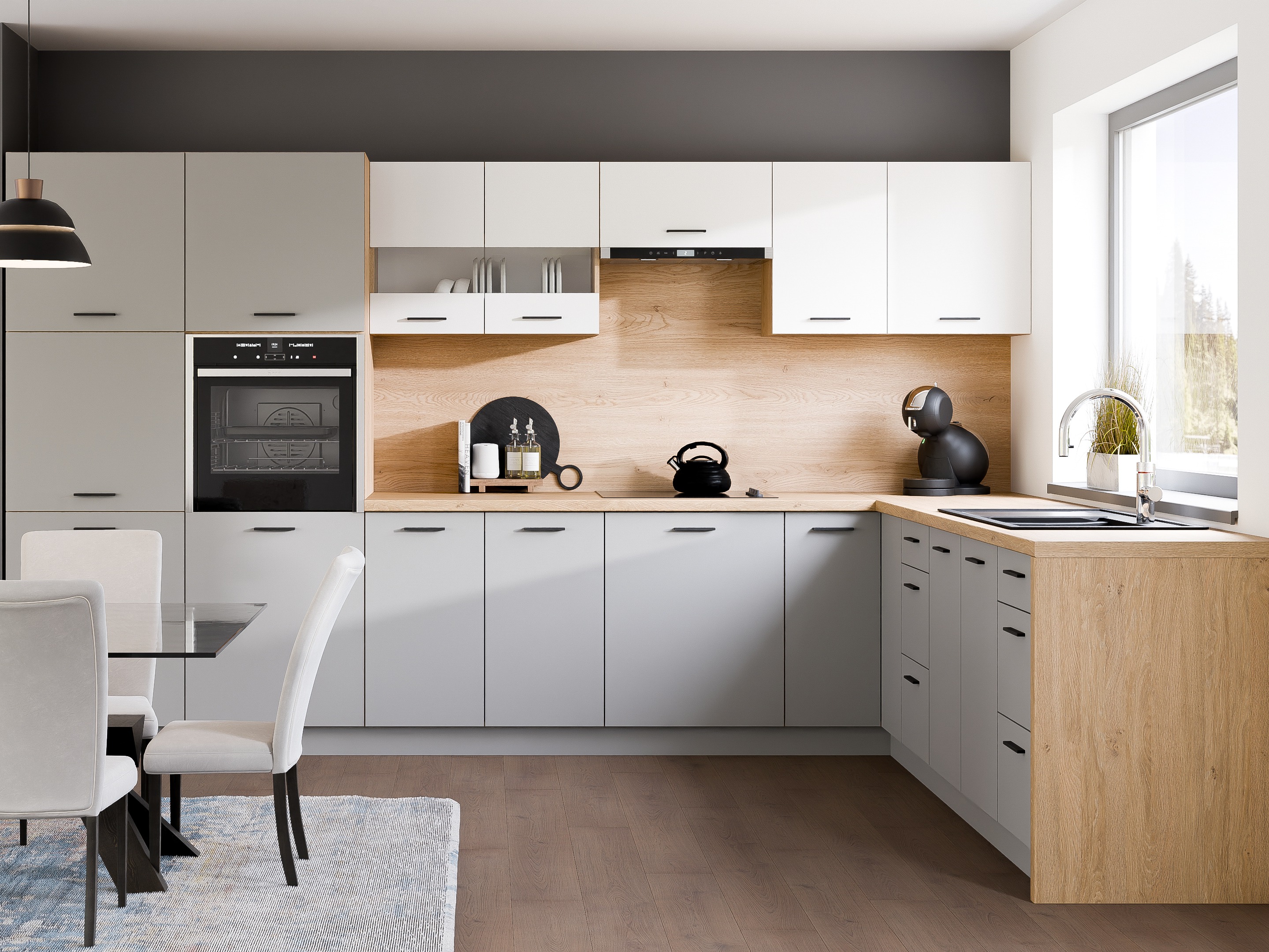 Dulap modular cu uși Ati Grey 100
