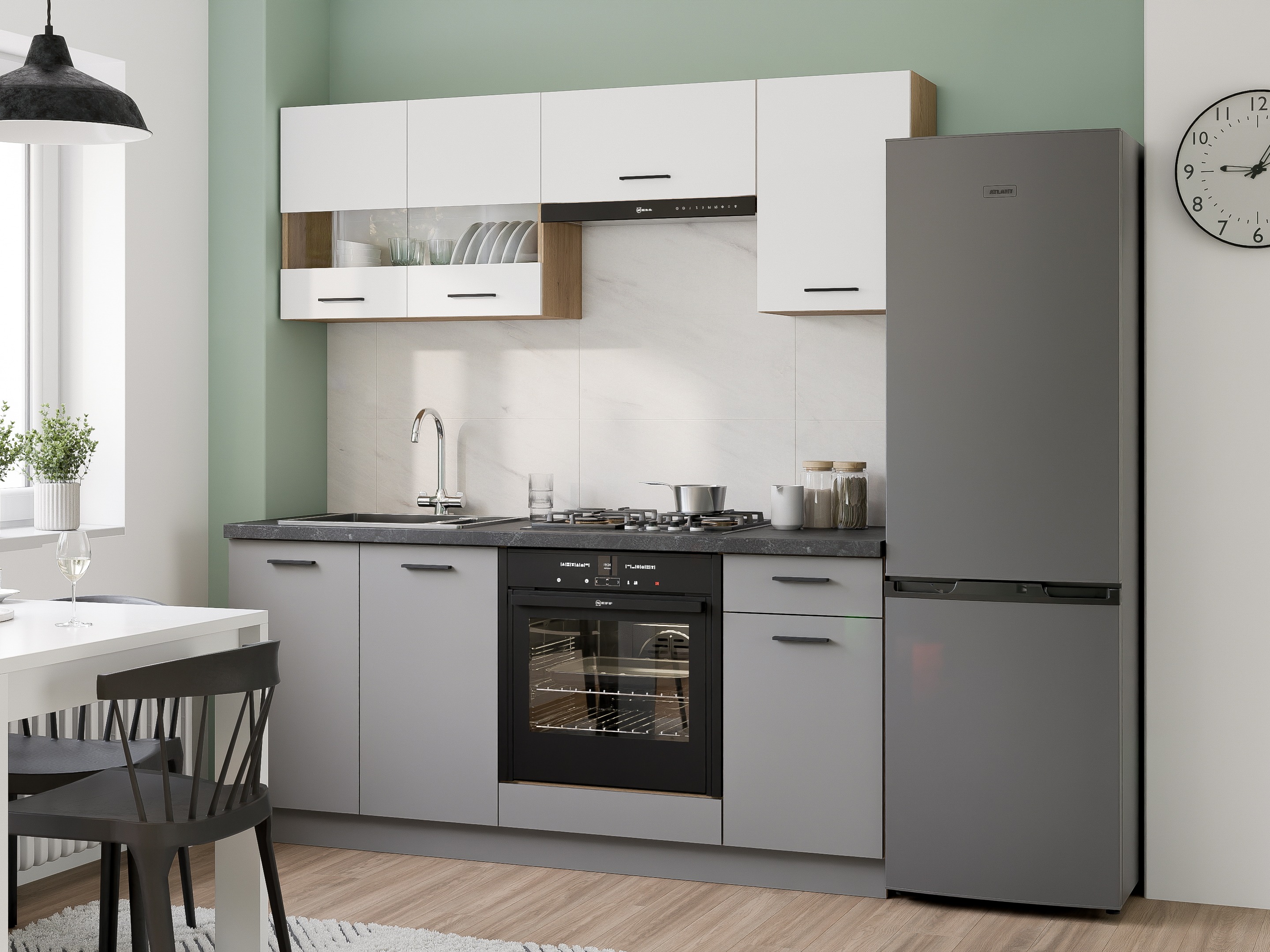 Dulap modular pentru electrocasnice incorporabile Ati Grey 108