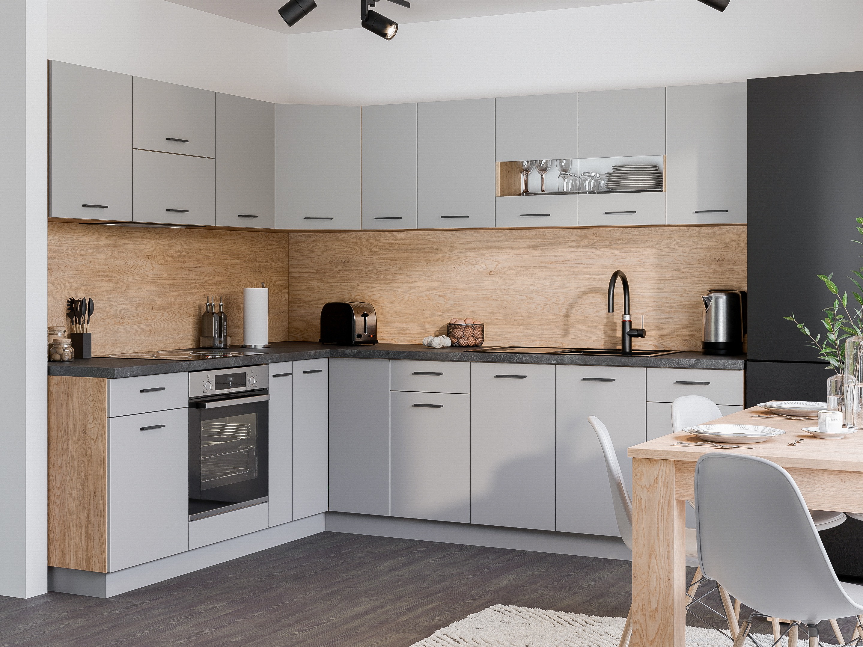 Dulap de perete modular Ati Grey 116