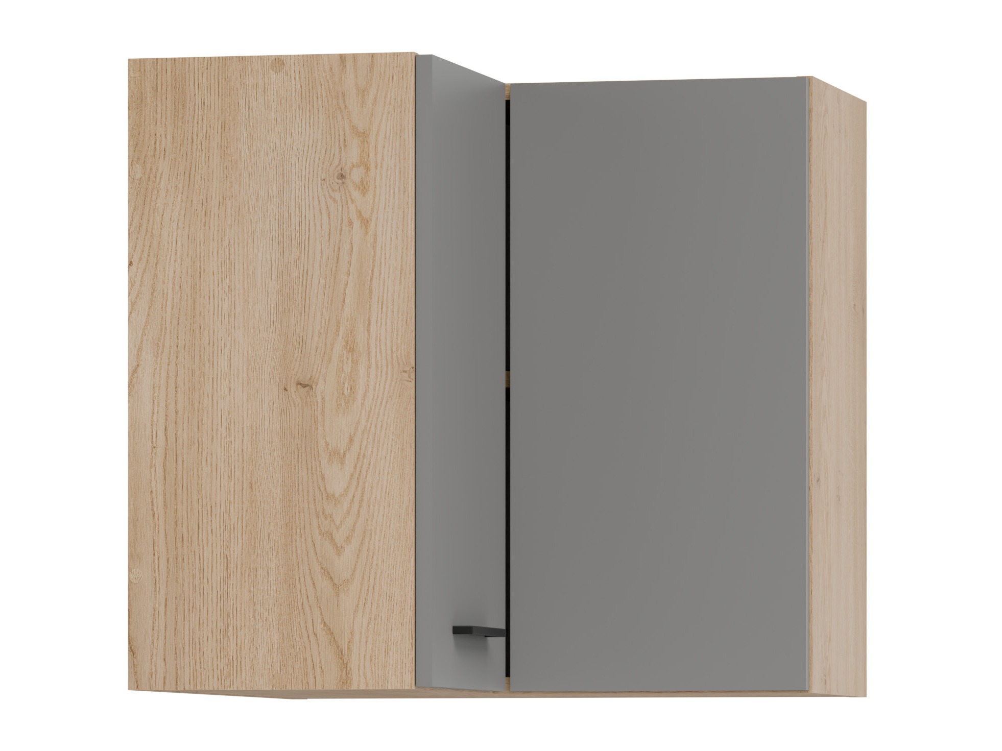 Dulap modular de colț pentru perete Ati Grey 126