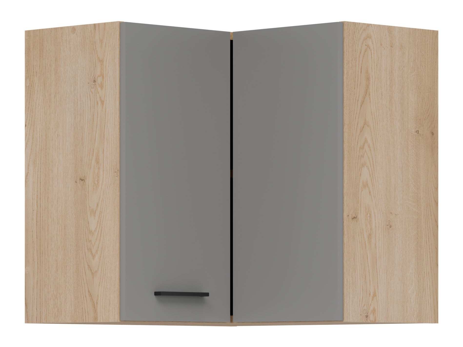 Dulap modular de colț pentru perete Ati Grey 126