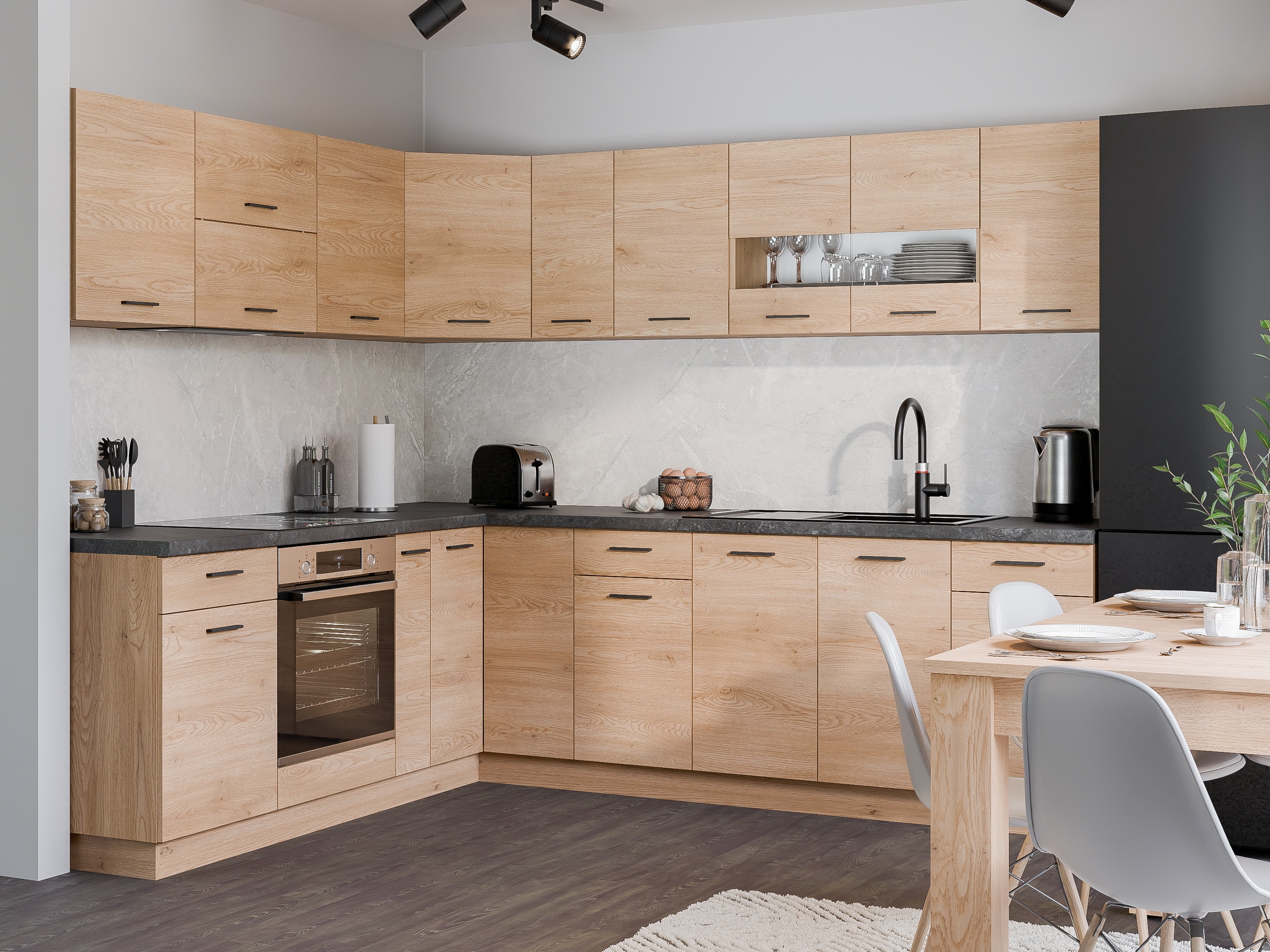 Dulap modular de colț pentru perete Ati Torro 111