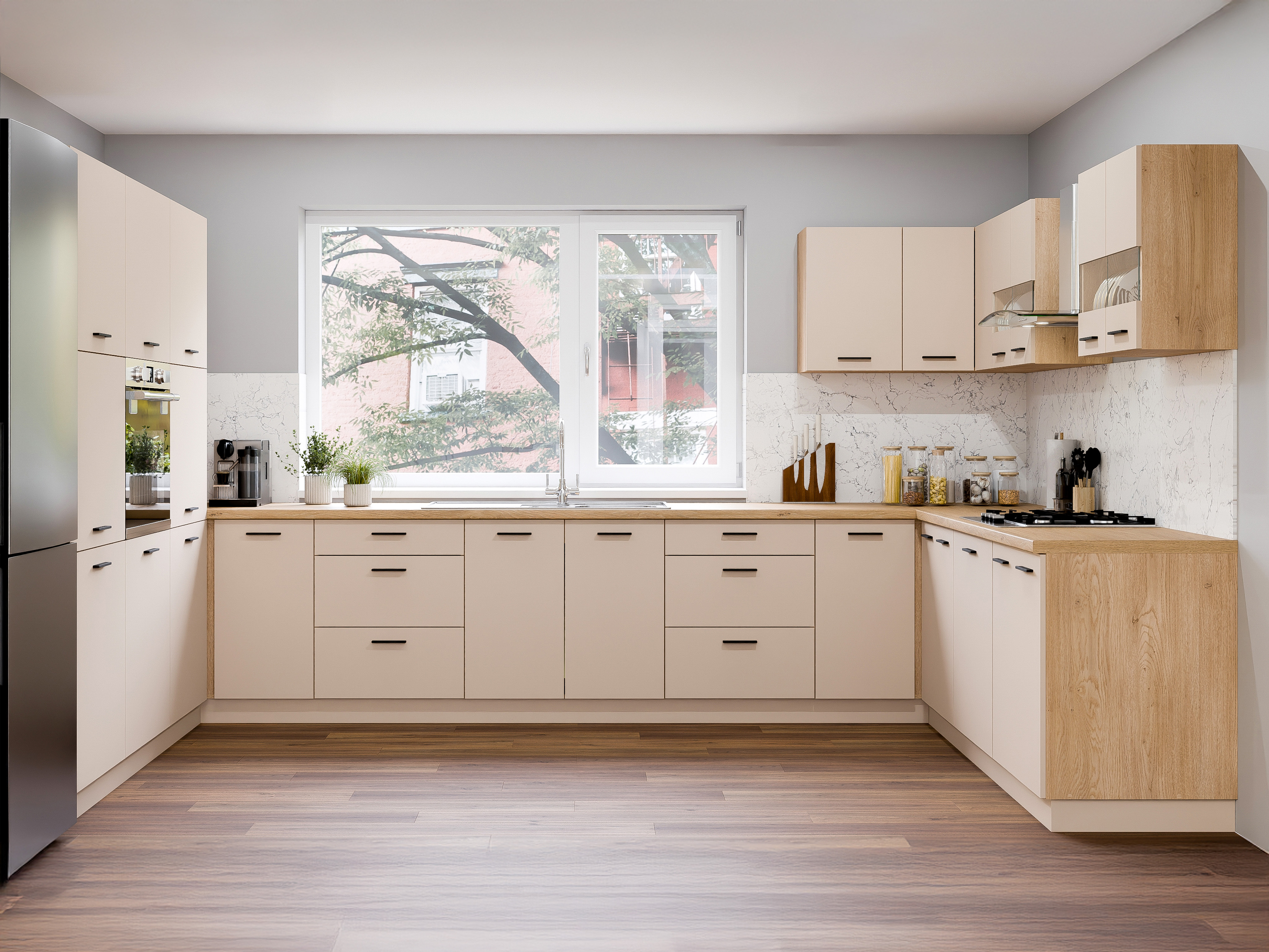 Dulap modular de colț pentru perete Ati Cashmere 110