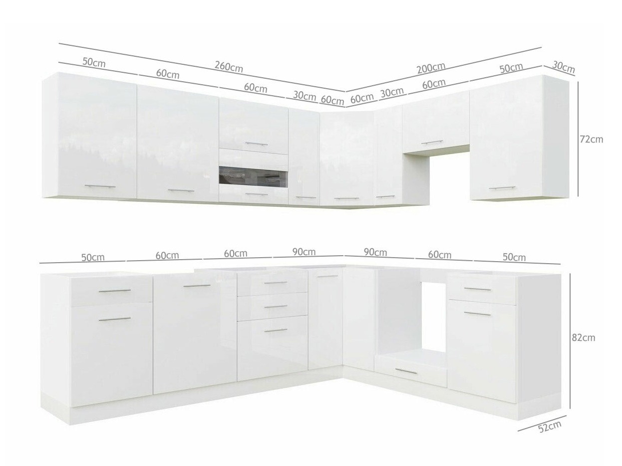 Set de bucătărie modular Tiffa White 149
