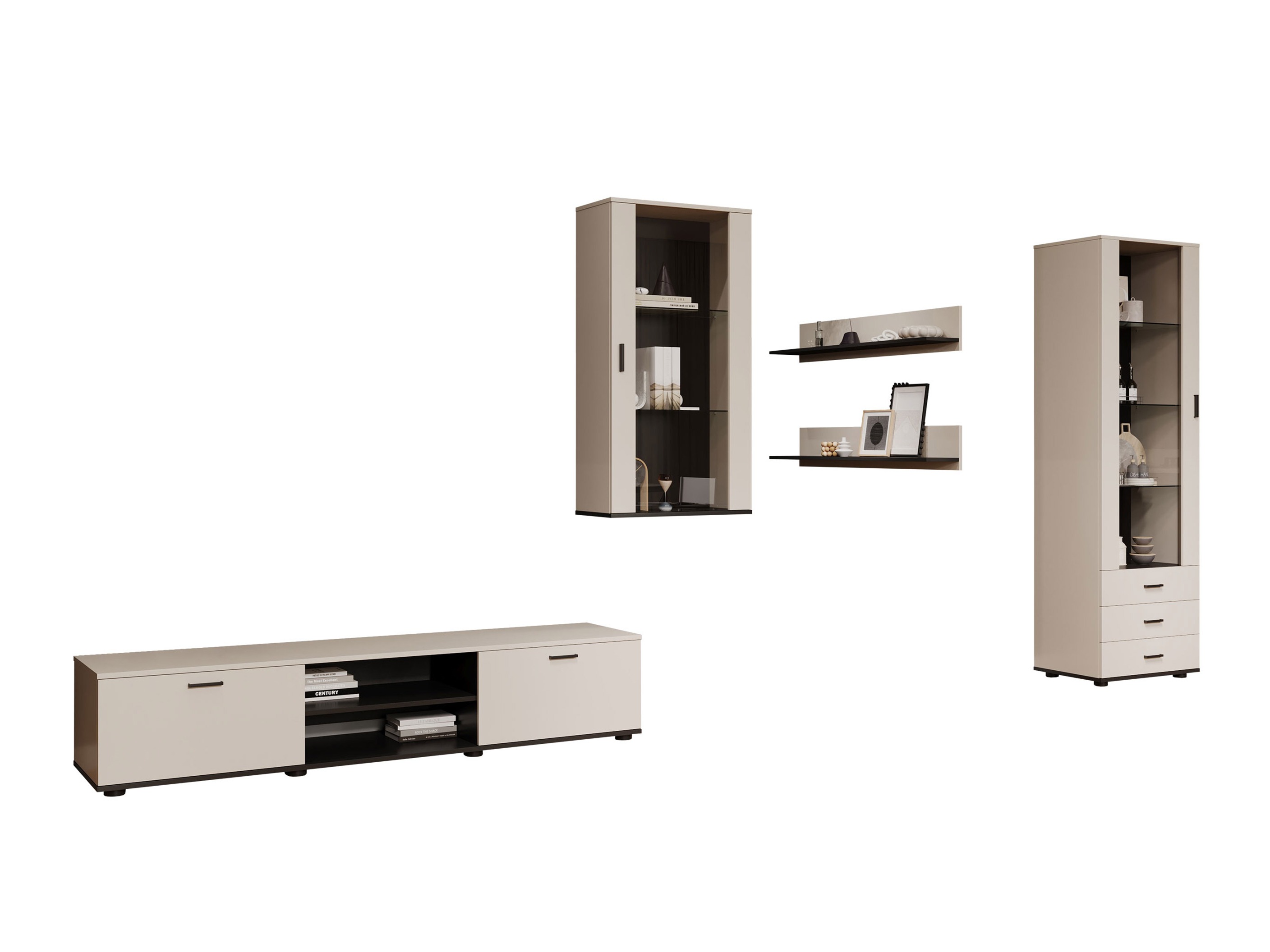 Set de living Tornola 114 (Cașmir + Negru)