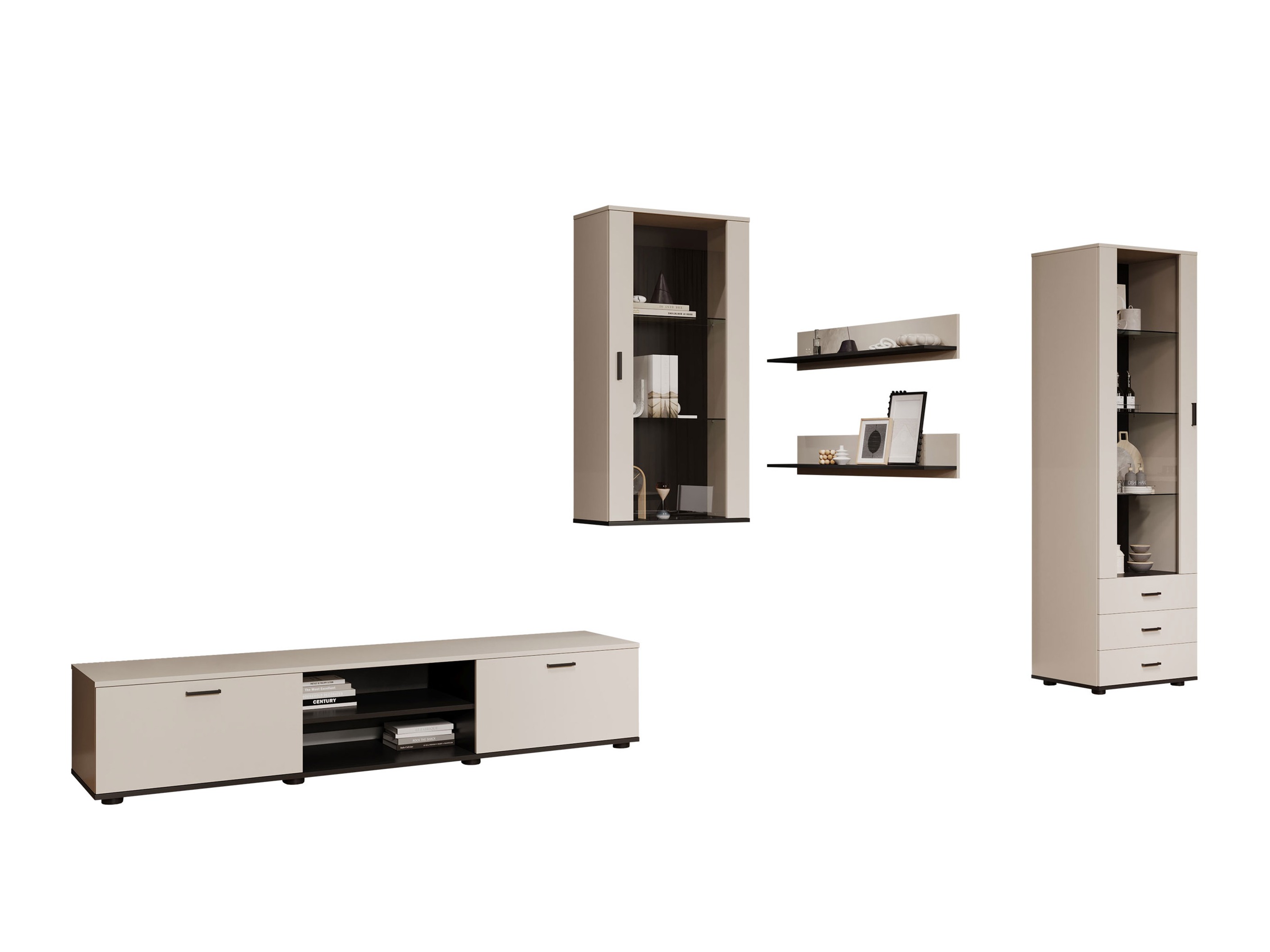 Set de living Tornola 114 (Cașmir + Negru)