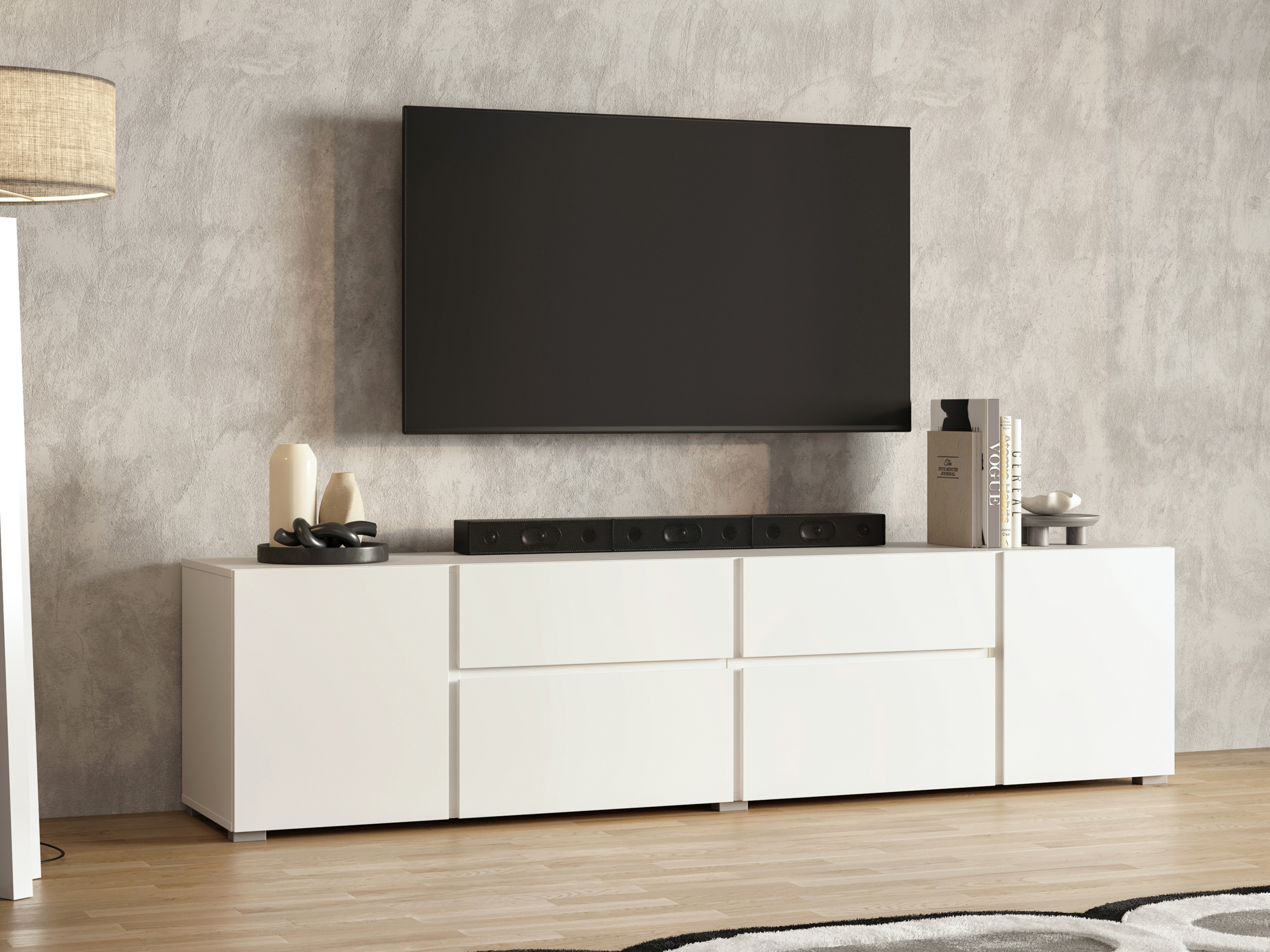 Comodă TV Elbleve 100 (Alb)