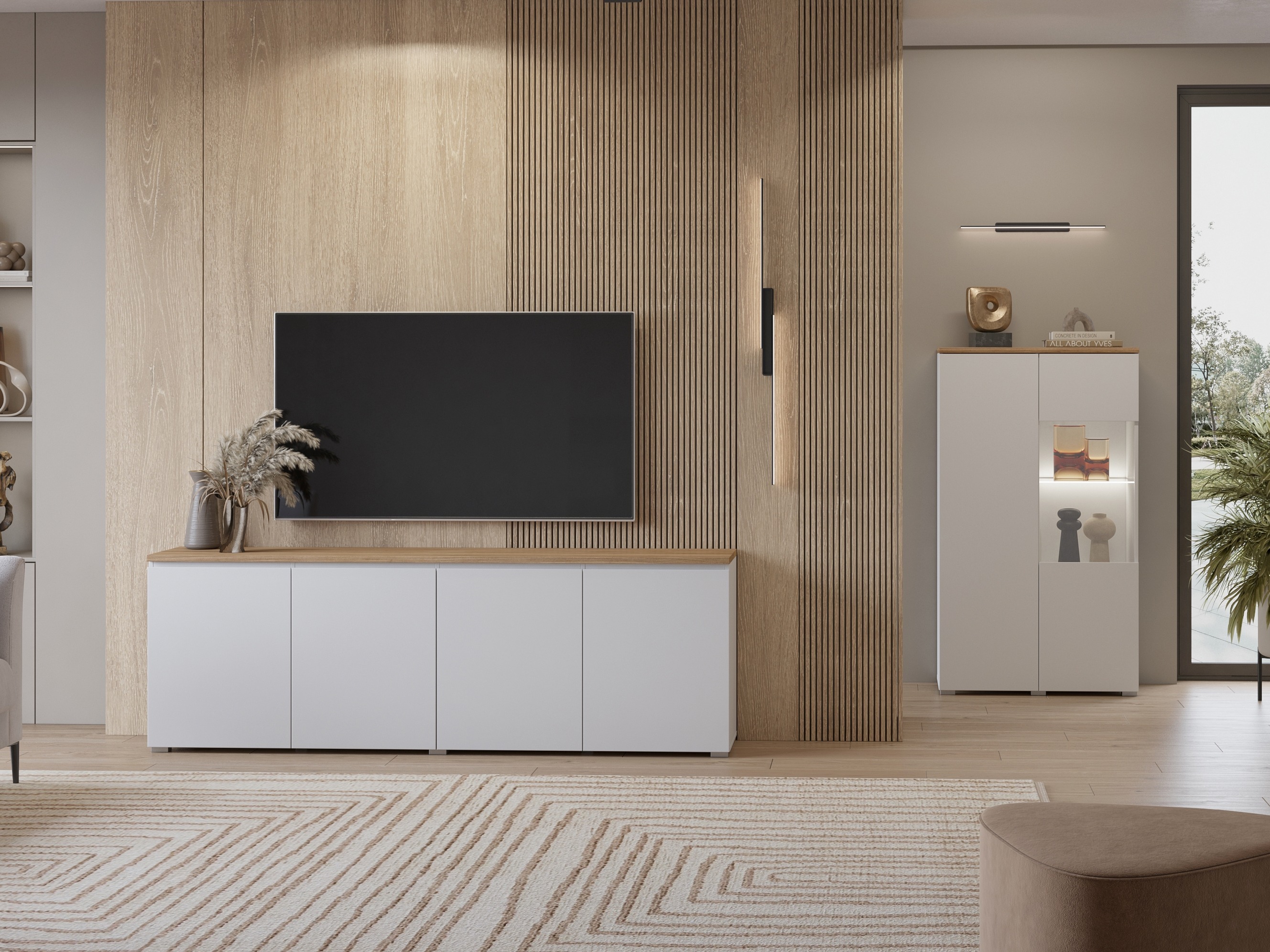 Bufet Baletu 105 (Alb + Stejar)