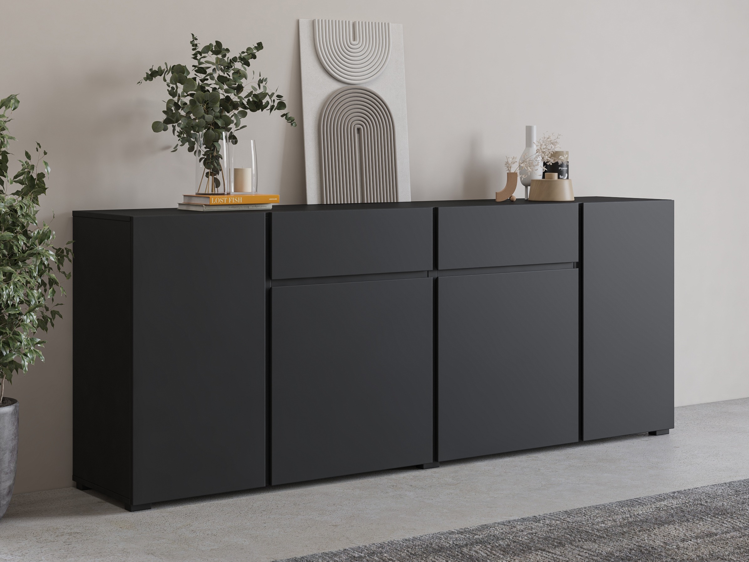 Comodă Elbleve 103 (Negru)