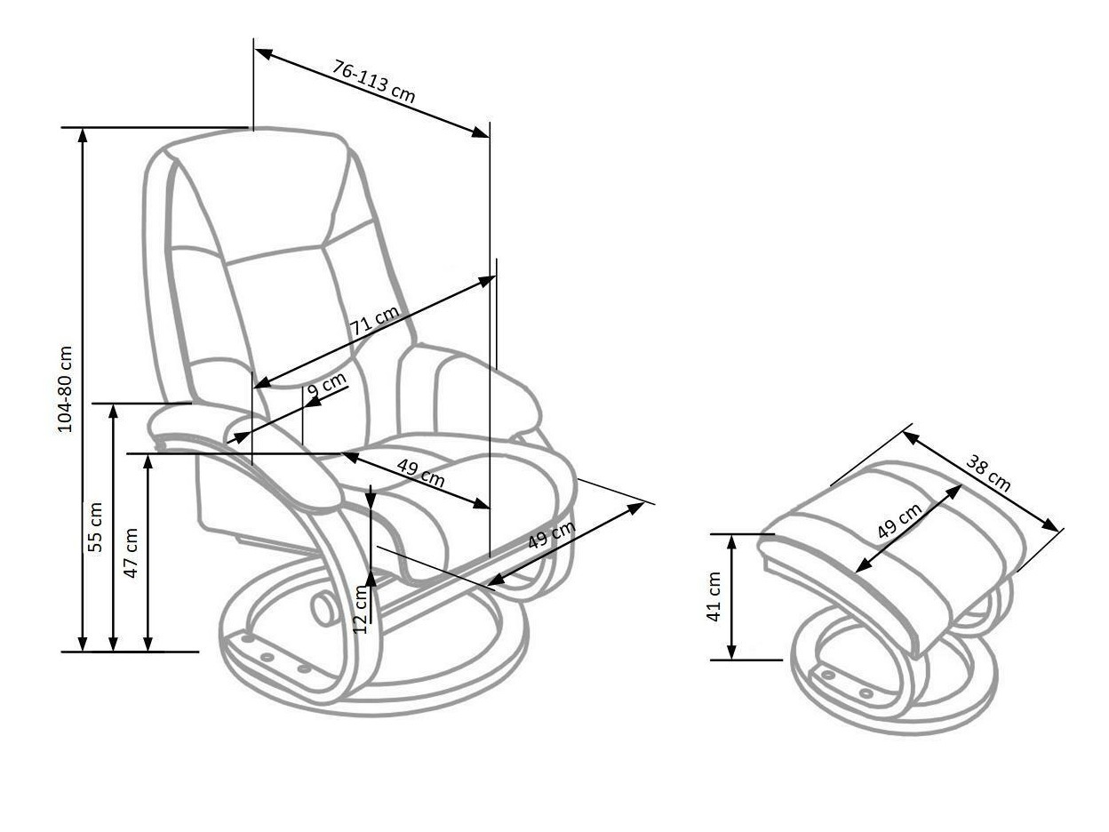 Fotoliu recliner Houston 573 (Bej)