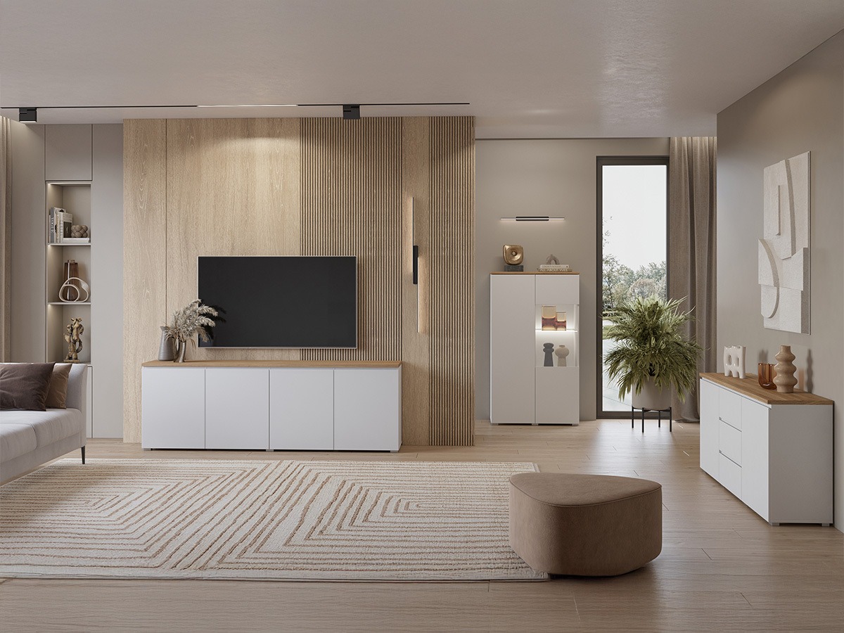 Raft Baletu 108 (Alb + Stejar)