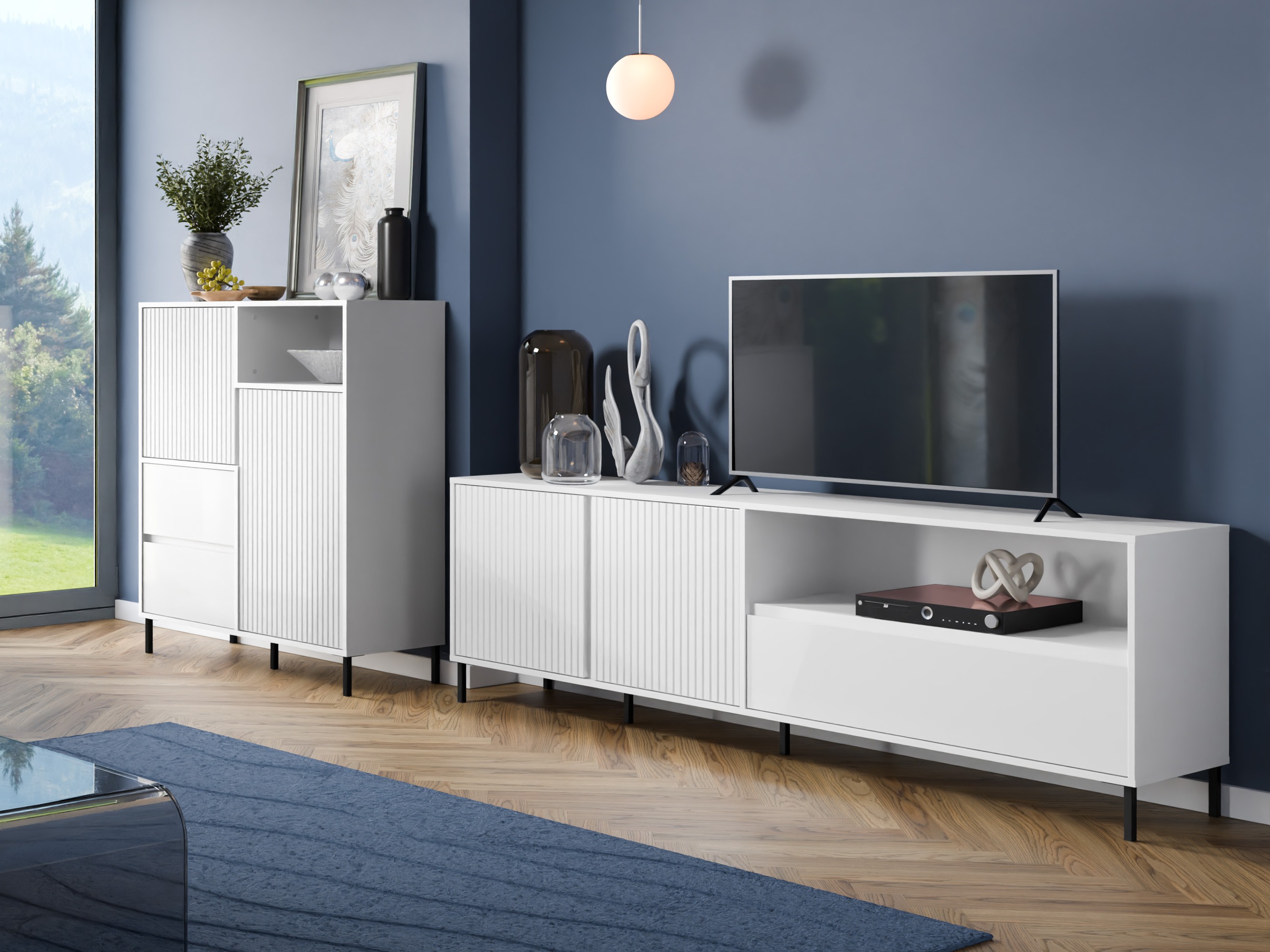 Set de living Ruvrevi 105 (Alb)