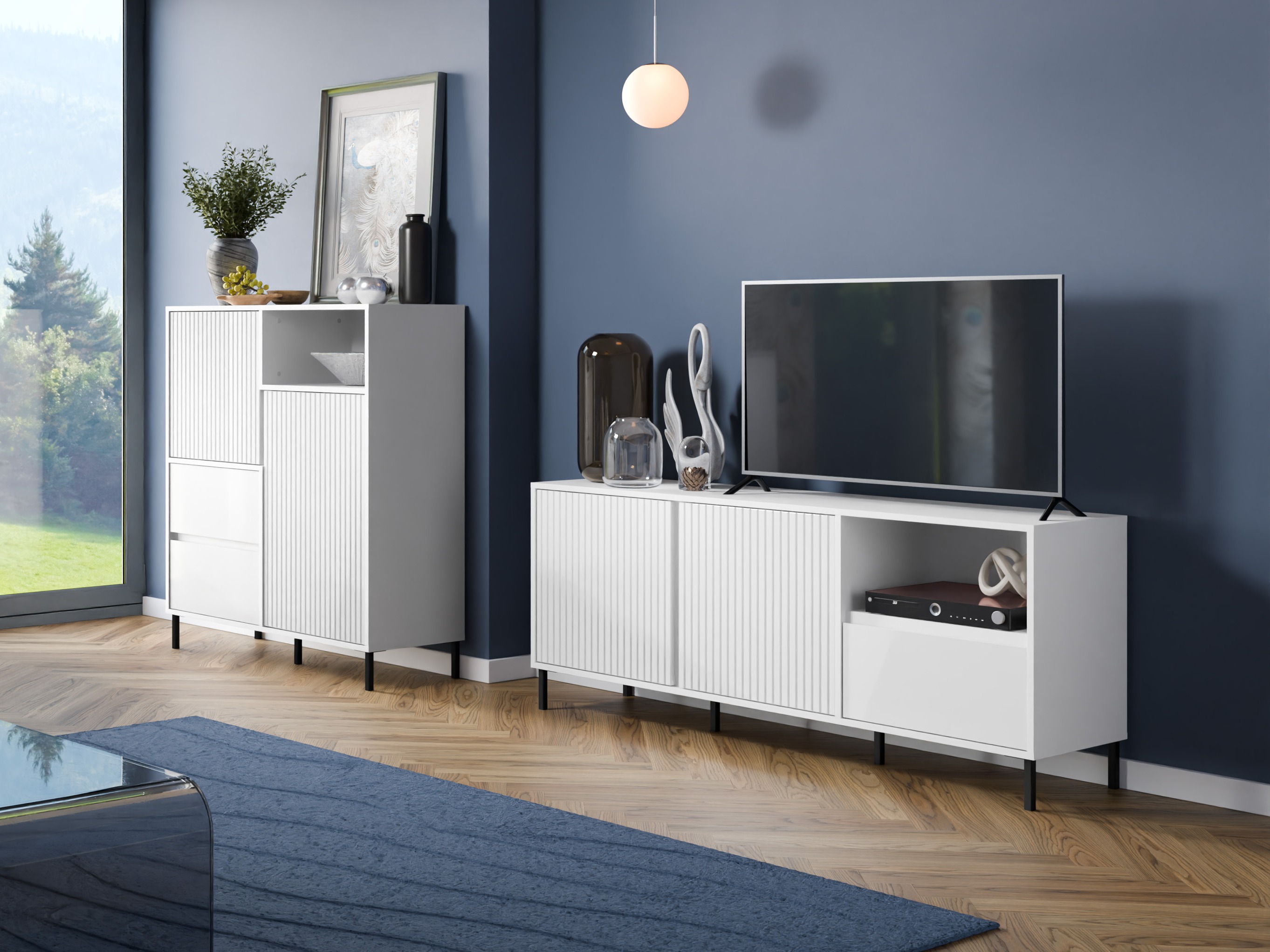 Set de living Ruvrevi 106 (Alb)