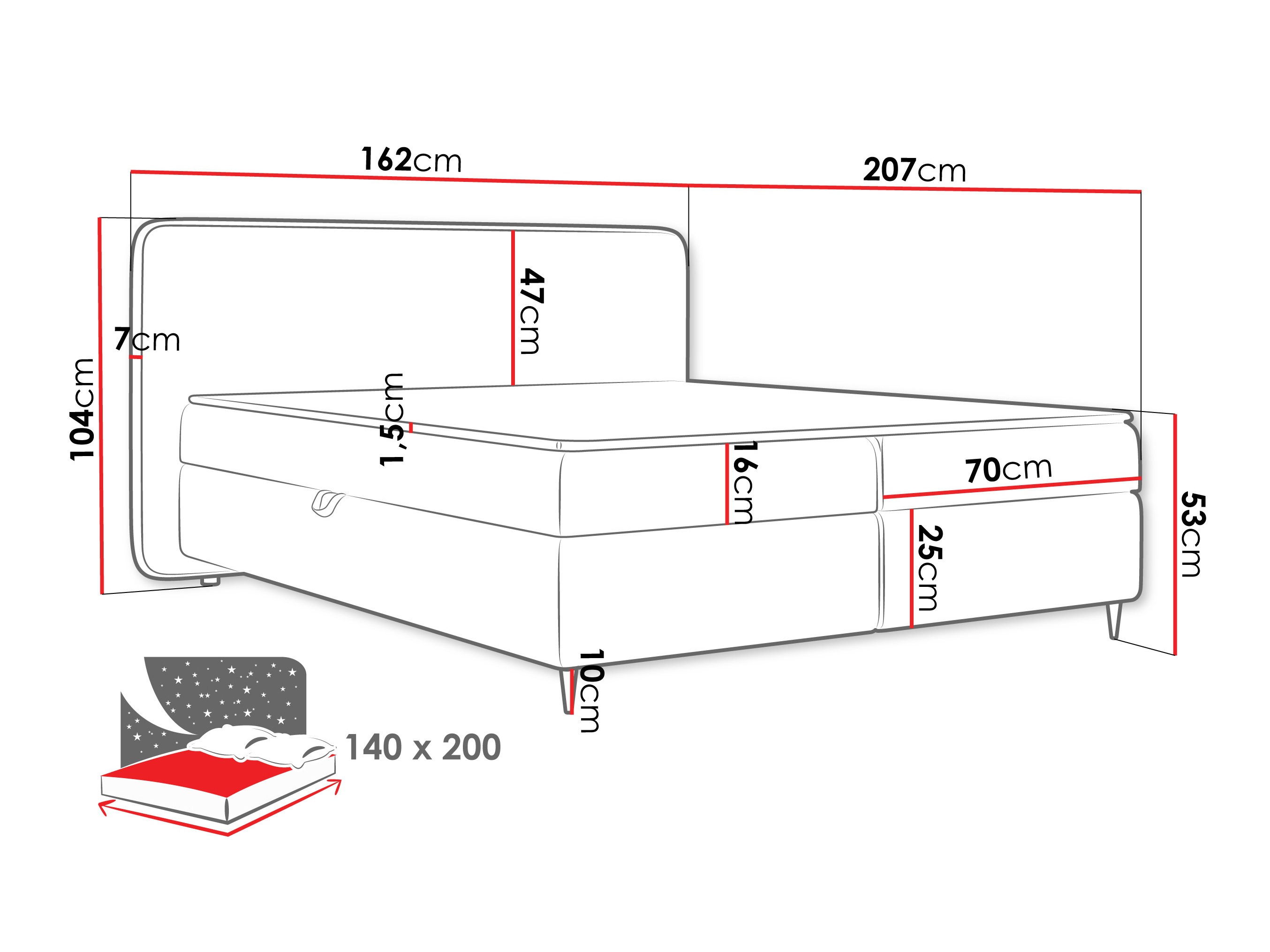 Pat boxspring Stonecrest 108 (Taro 01)