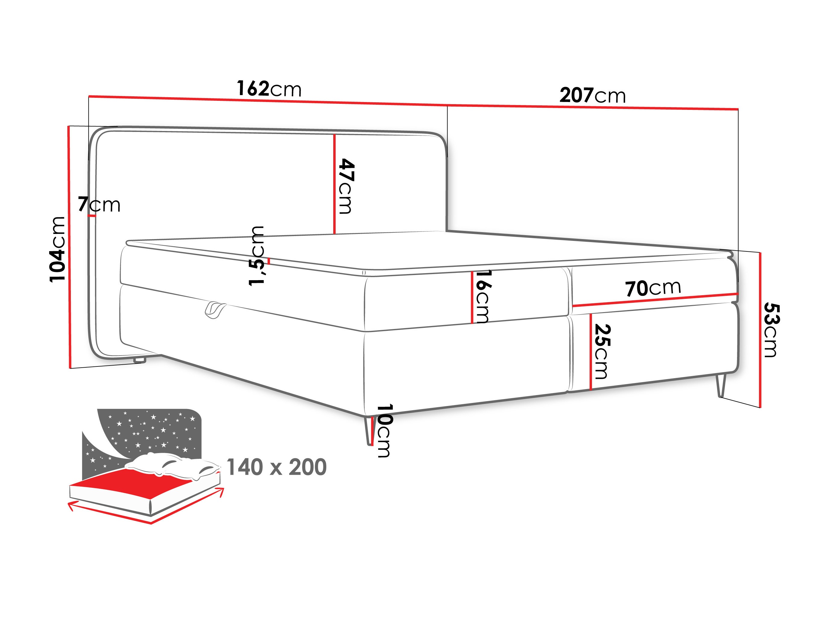 Pat boxspring Stonecrest 108 (Taro 05)