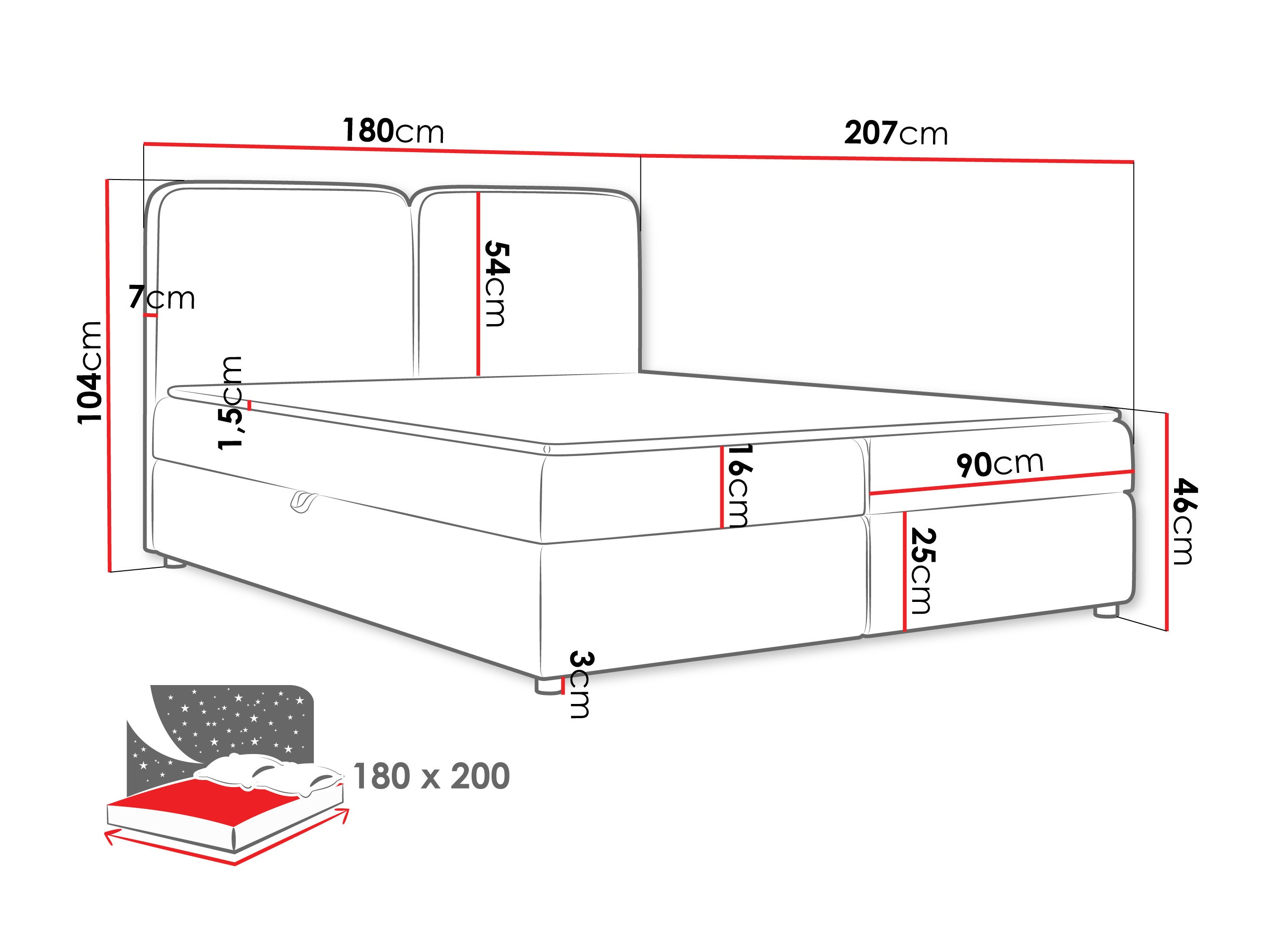 Pat boxspring Stonecrest 109 (Taro 01)