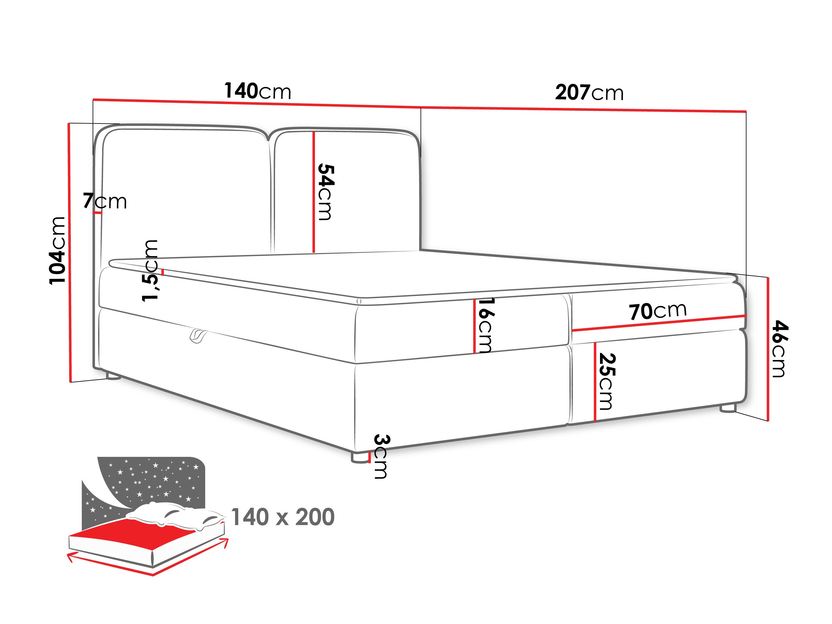 Pat boxspring Stonecrest 109 (Taro 05)
