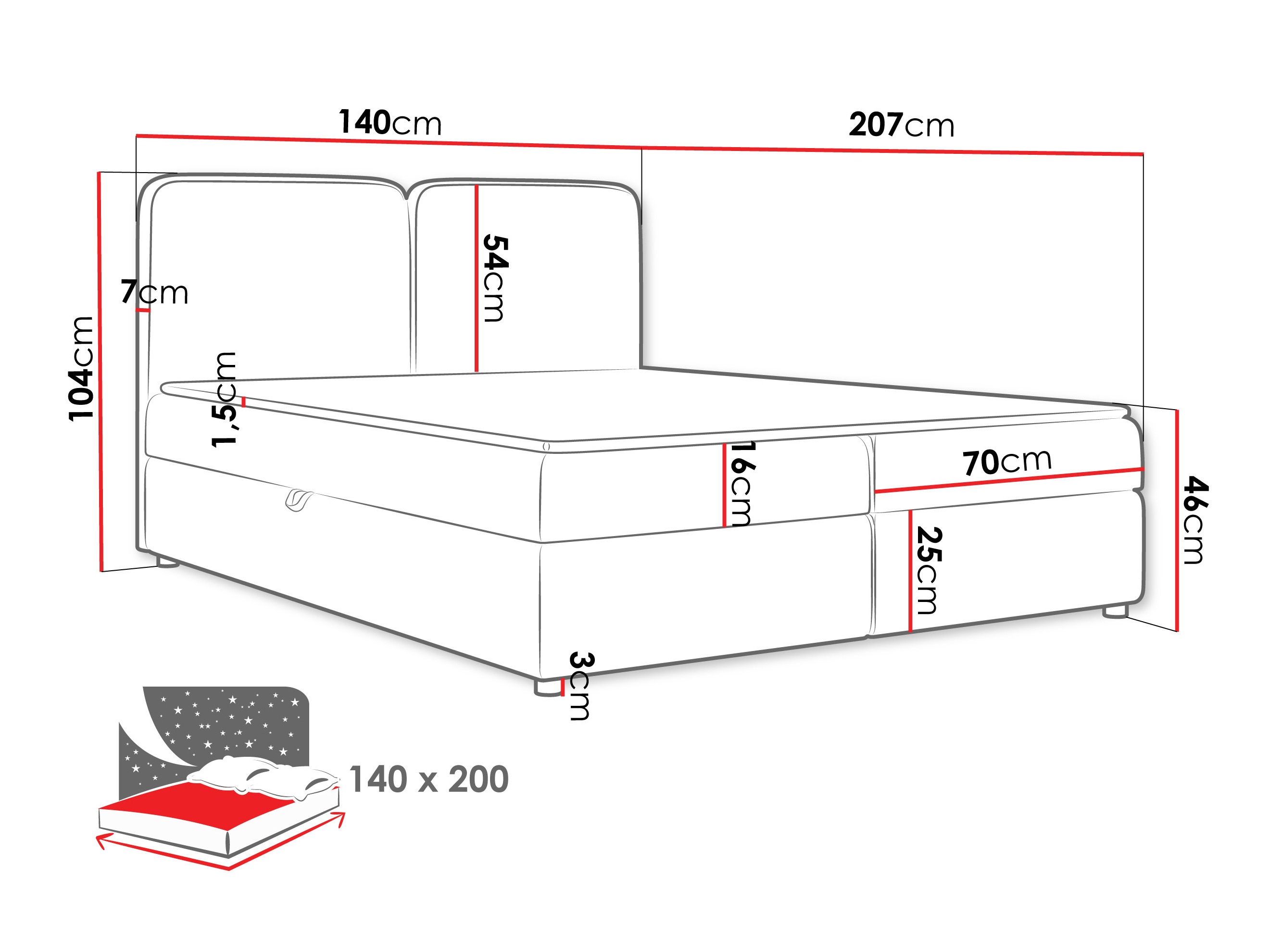 Pat boxspring Stonecrest 109 (Taro 11)