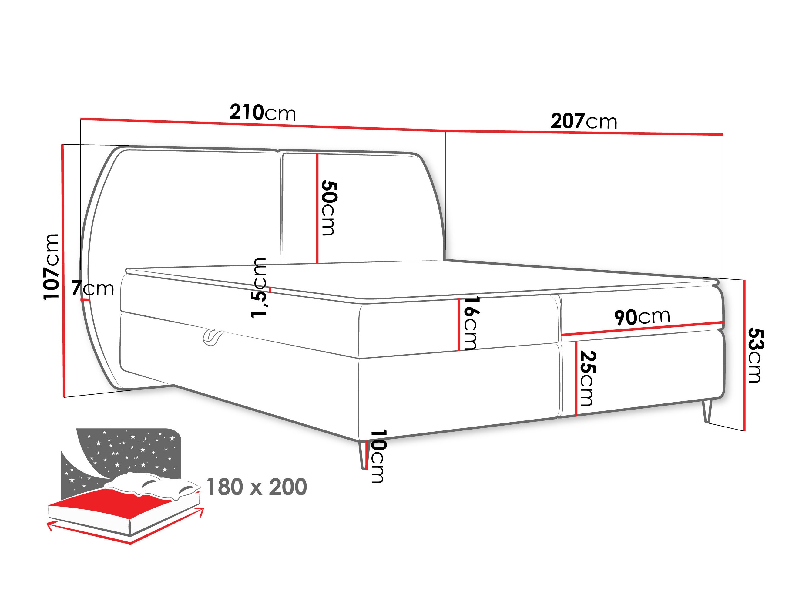Pat boxspring Stonecrest 110 (Wave 04)