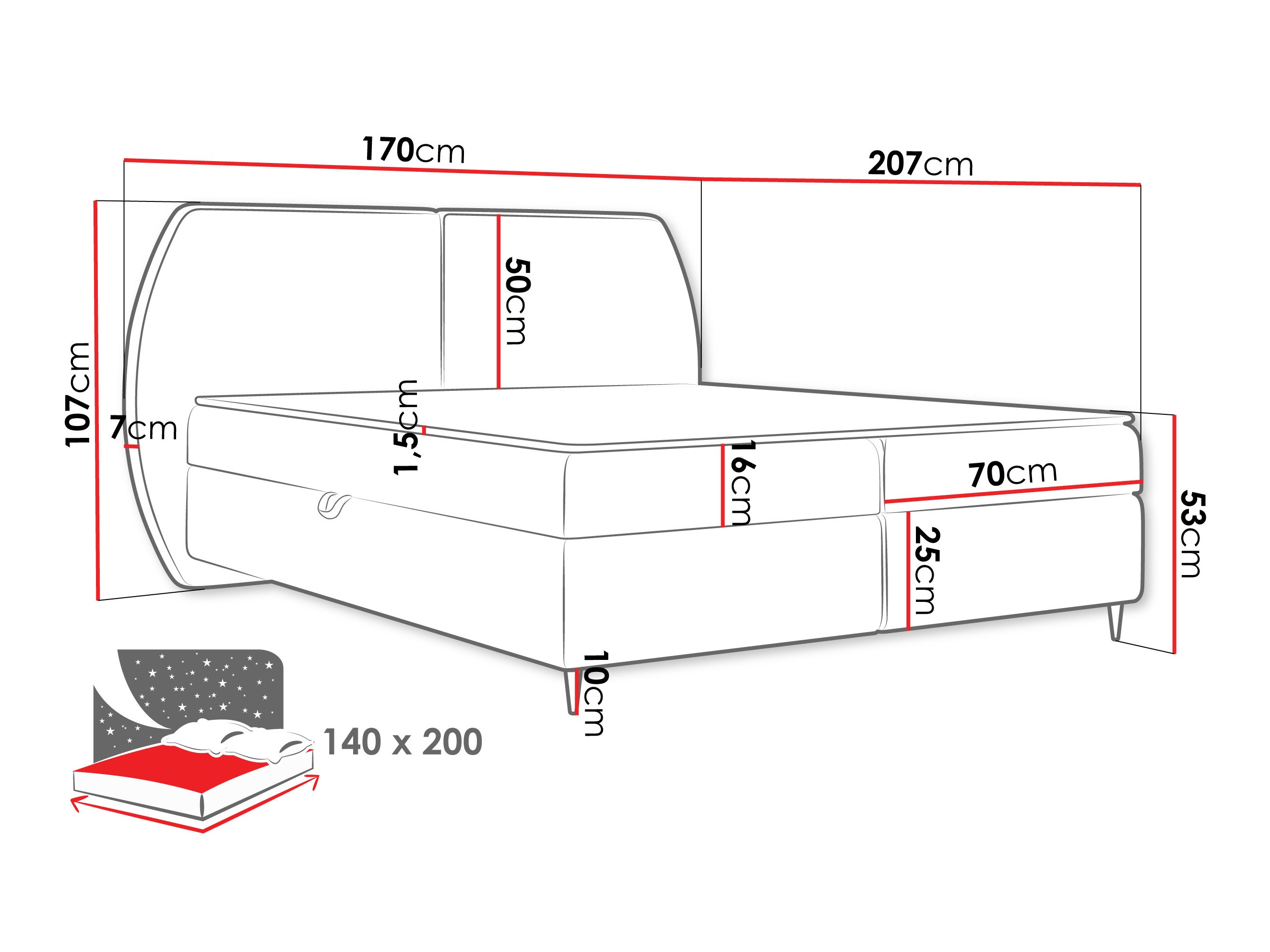 Pat boxspring Stonecrest 110 (Wave 09)